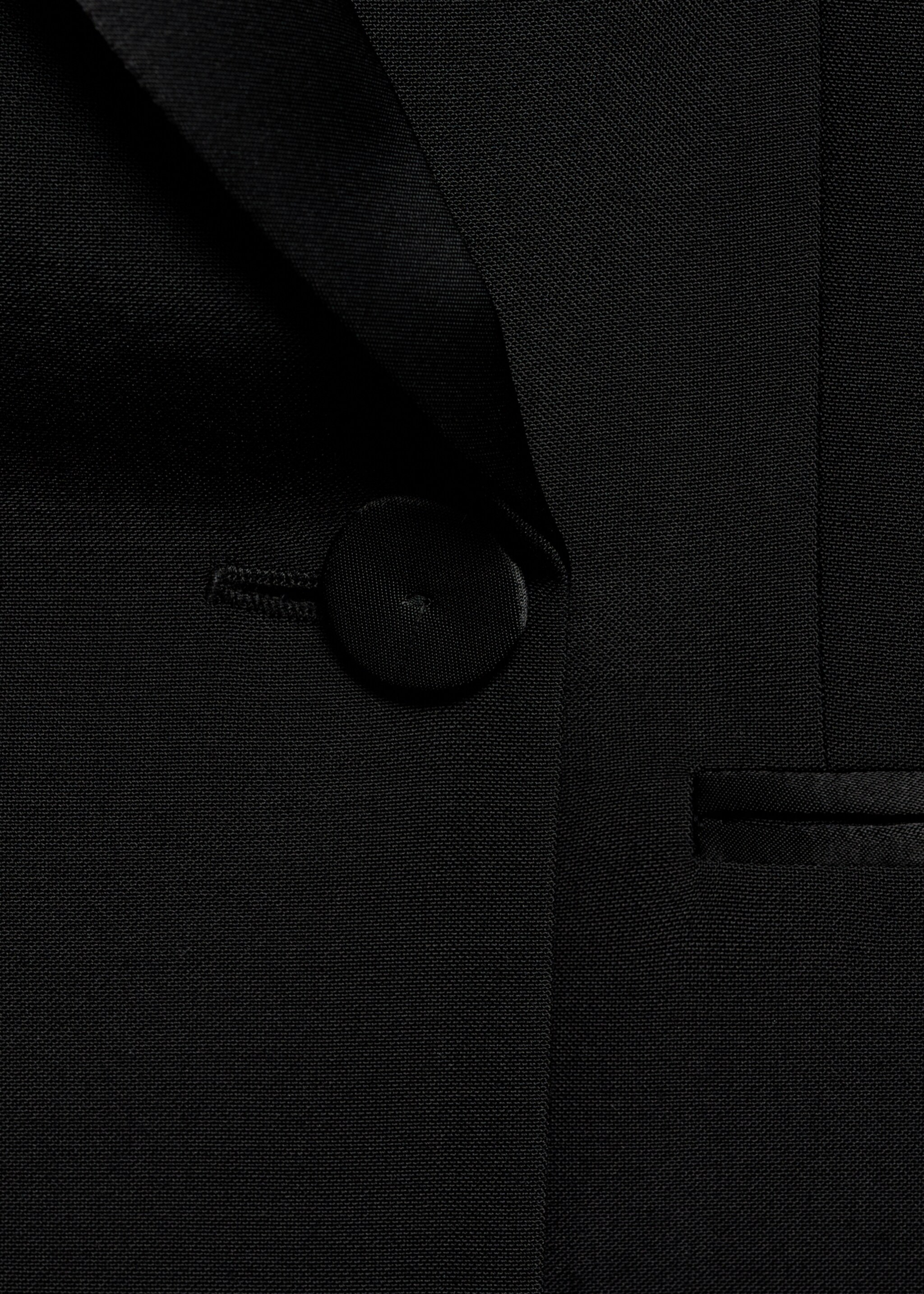 Blazer da completo con revers satinati - Dettaglio dell'articolo 0, Nero. Ref: 77099244-00.