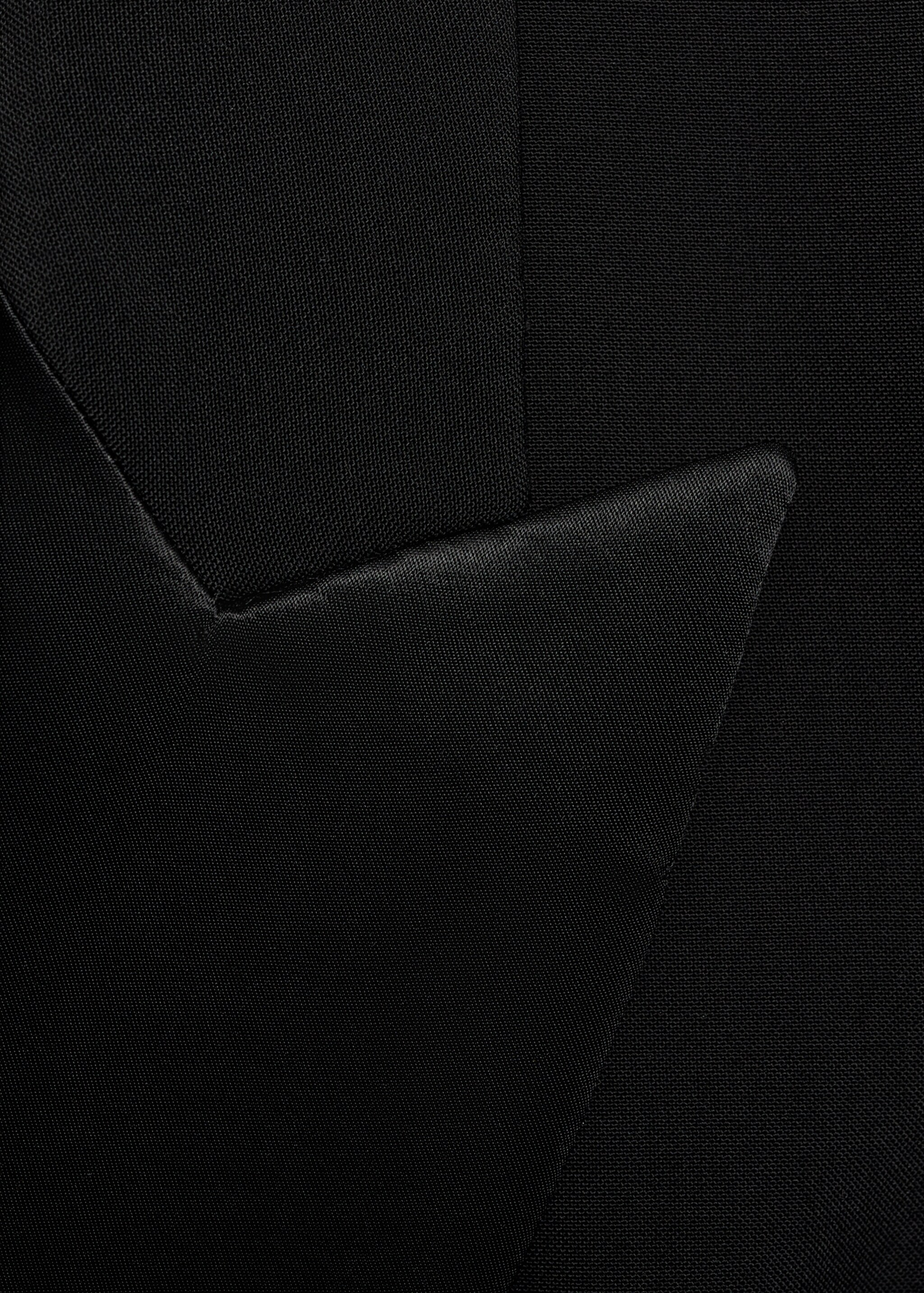 Blazer da completo con revers satinati - Dettaglio dell'articolo 8, Nero. Ref: 77099244-00.