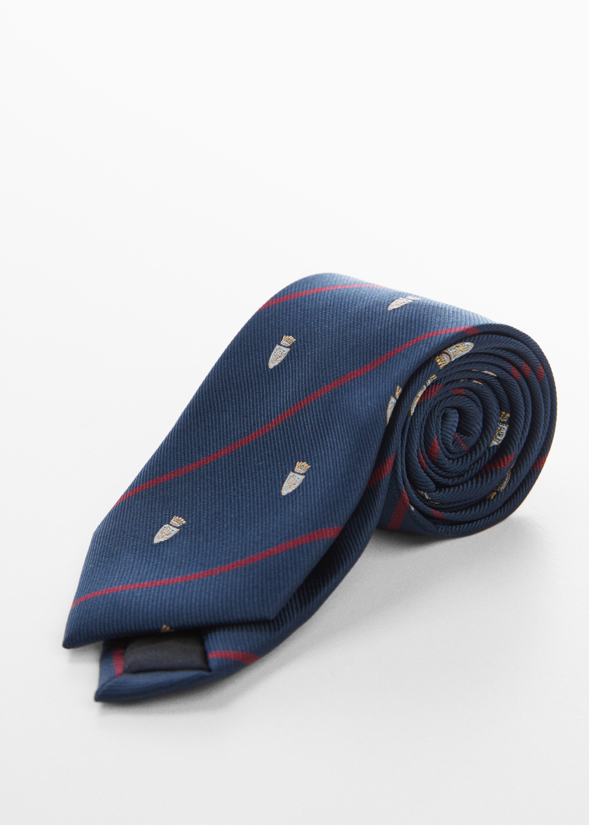 Printed tie - Medium plane, Navy. Ref: 77102003-00.