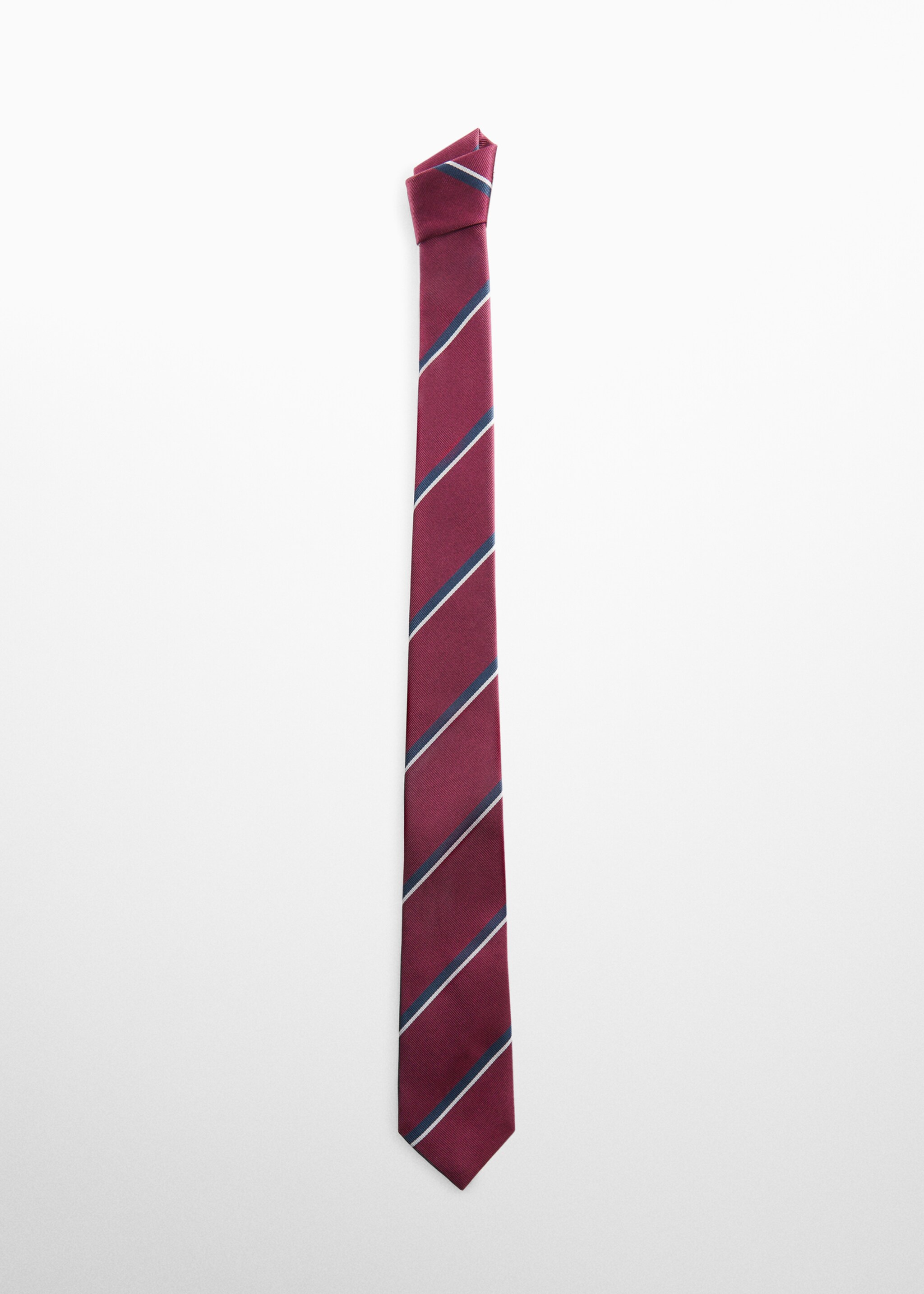 Stripes printed tie - Article without model, Maroon. Ref: 77102004-00.