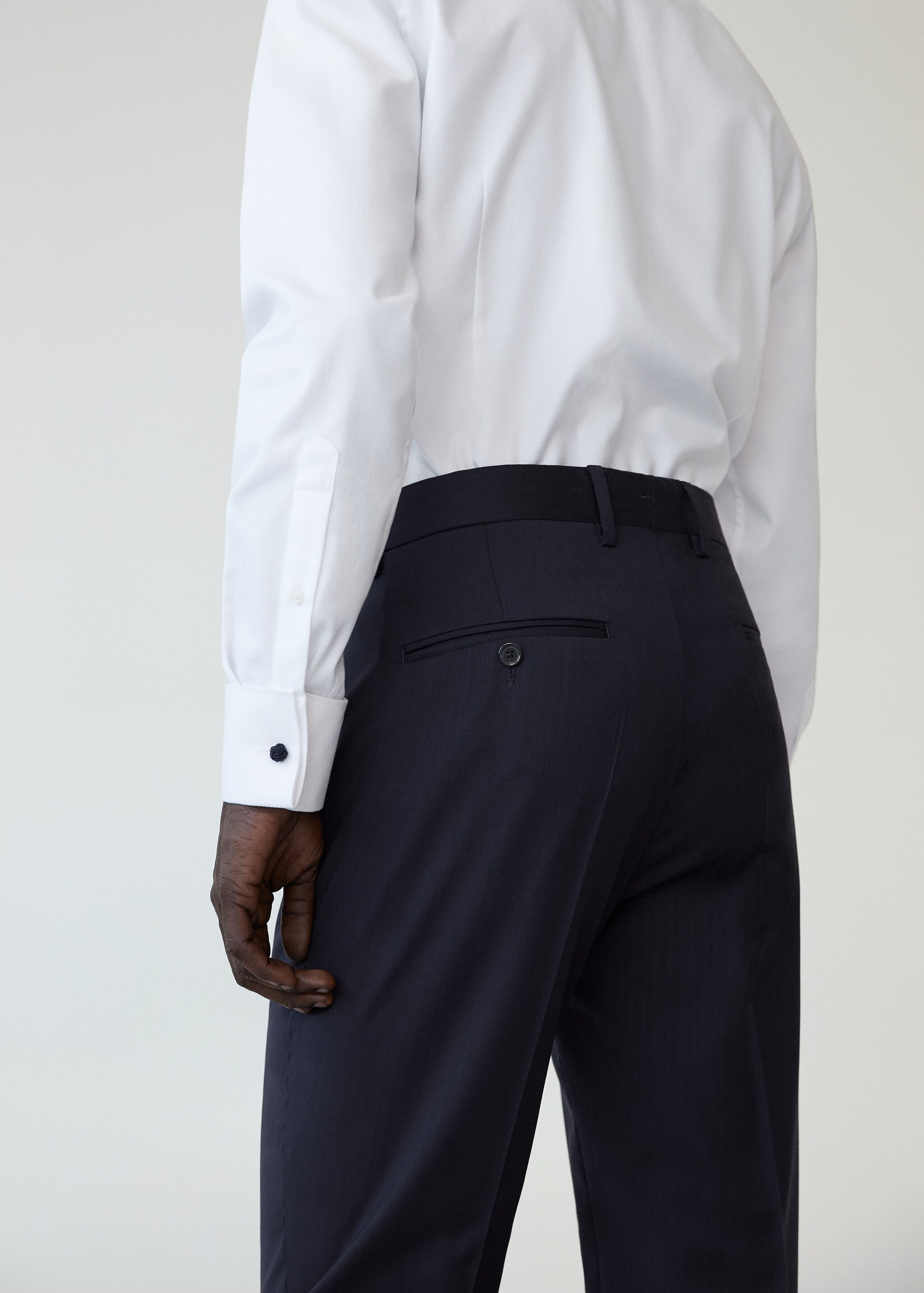 Slim fit virgin wool suit pants - Details of the article 2