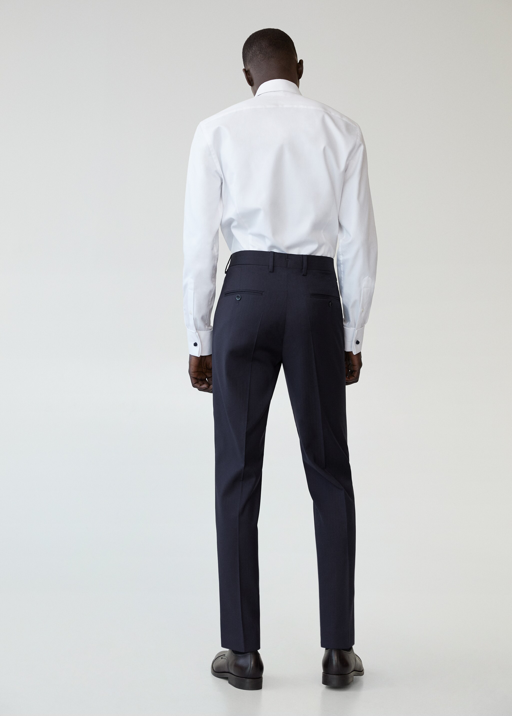Slim fit virgin wool suit pants - Reverse of the article