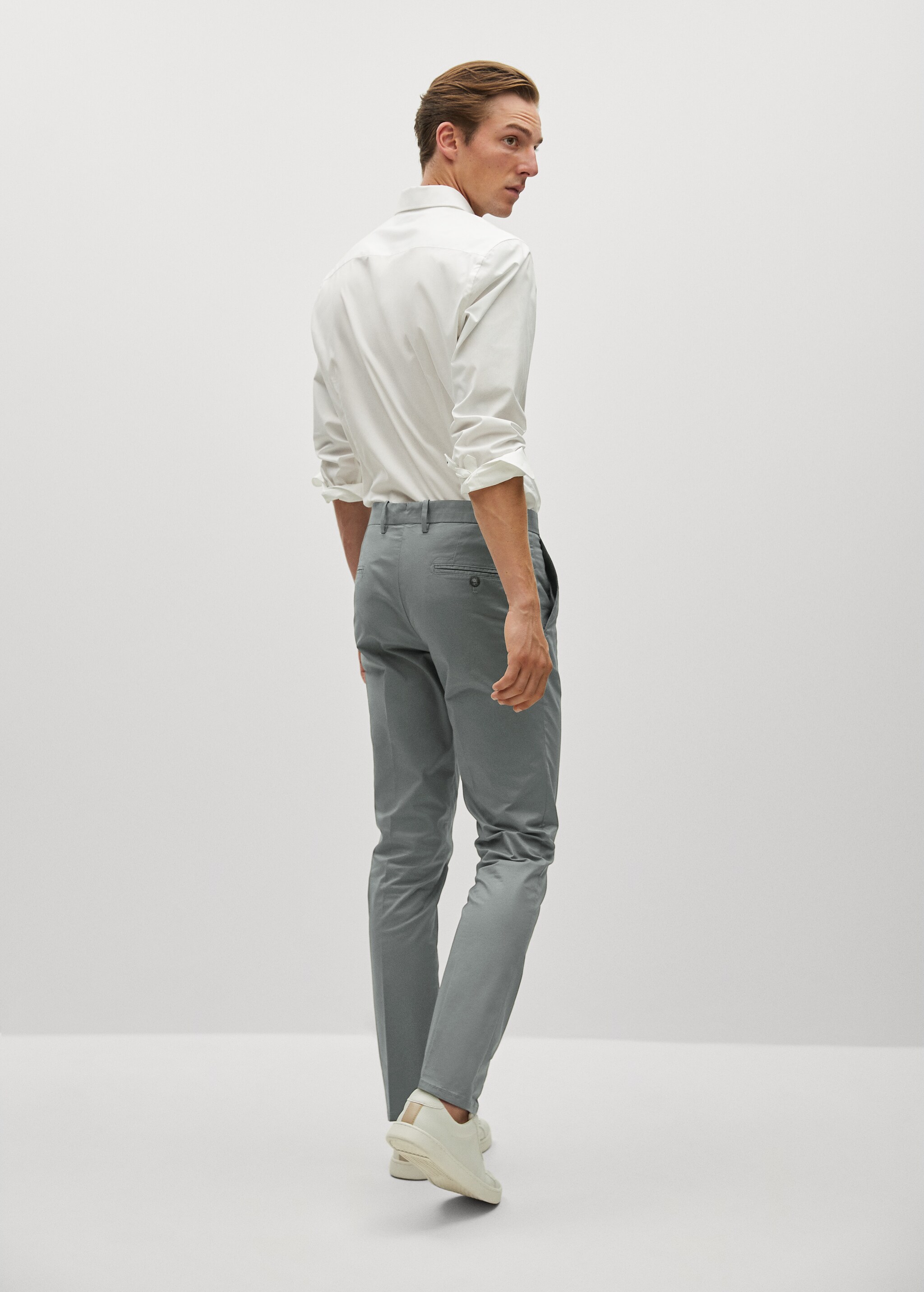 Chinosbyxor slim fit twill - Artikelns baksida