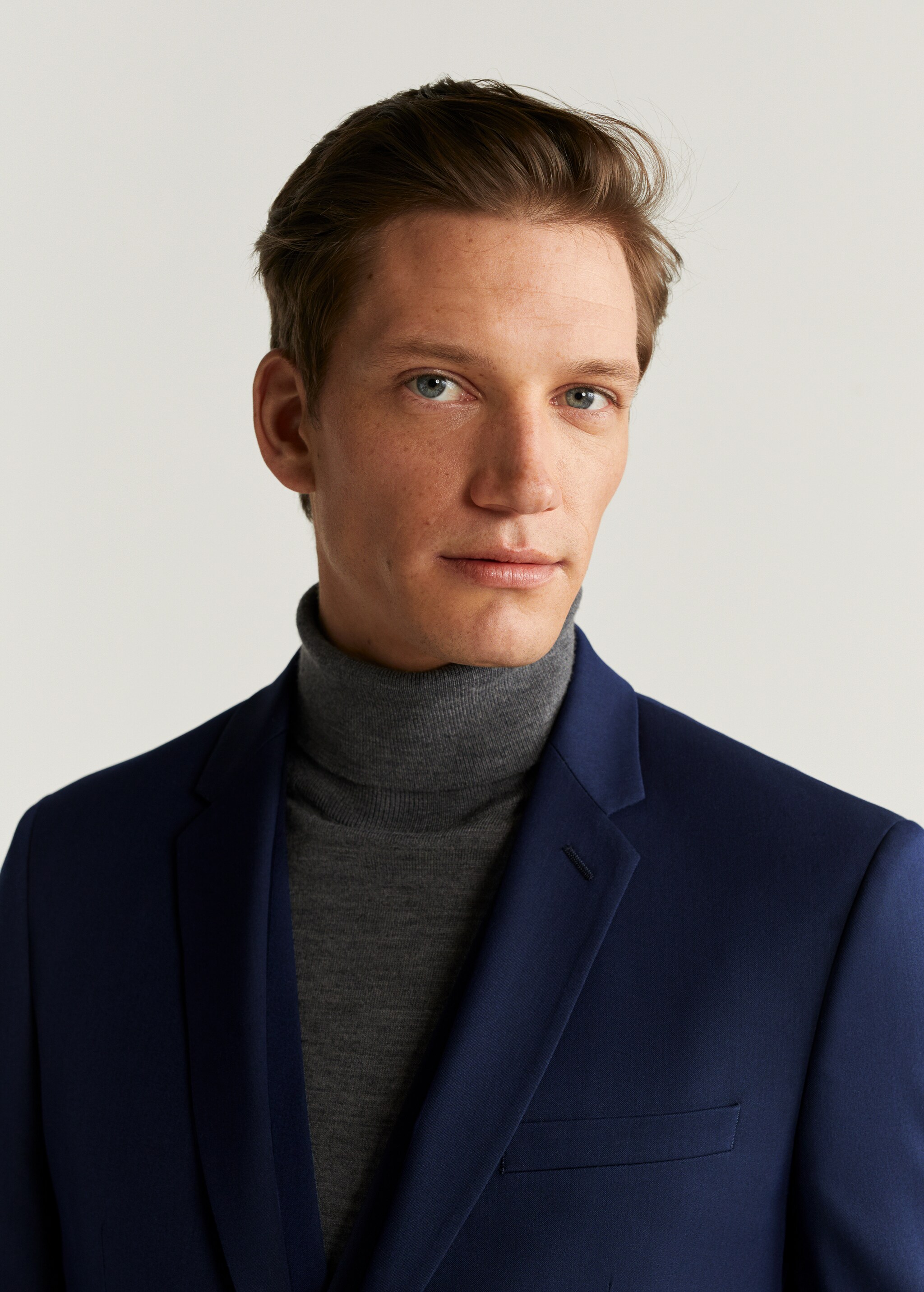 Super slim fit patterned suit blazer - Details of the article 2