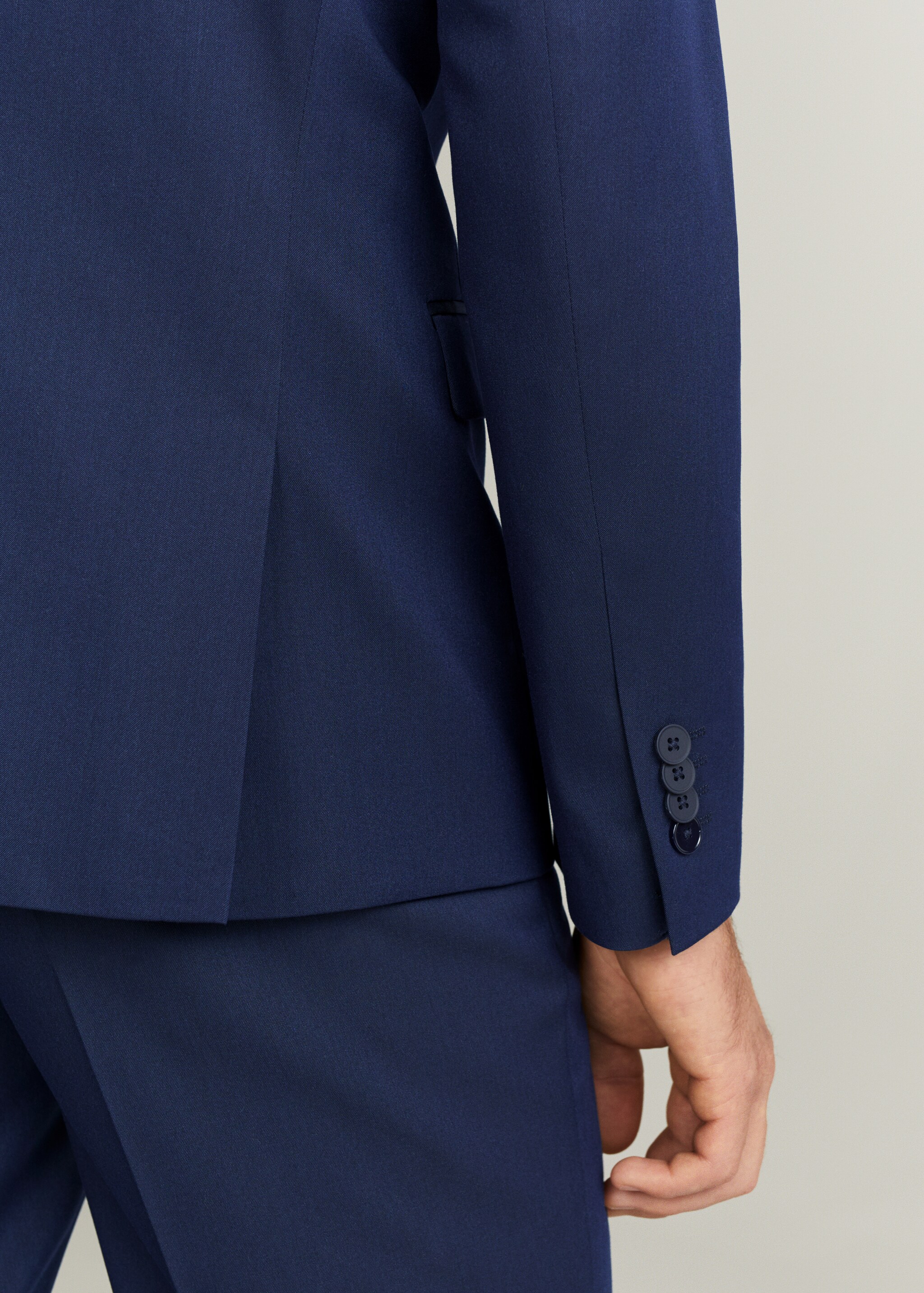 Super slim fit patterned suit blazer - Details of the article 3