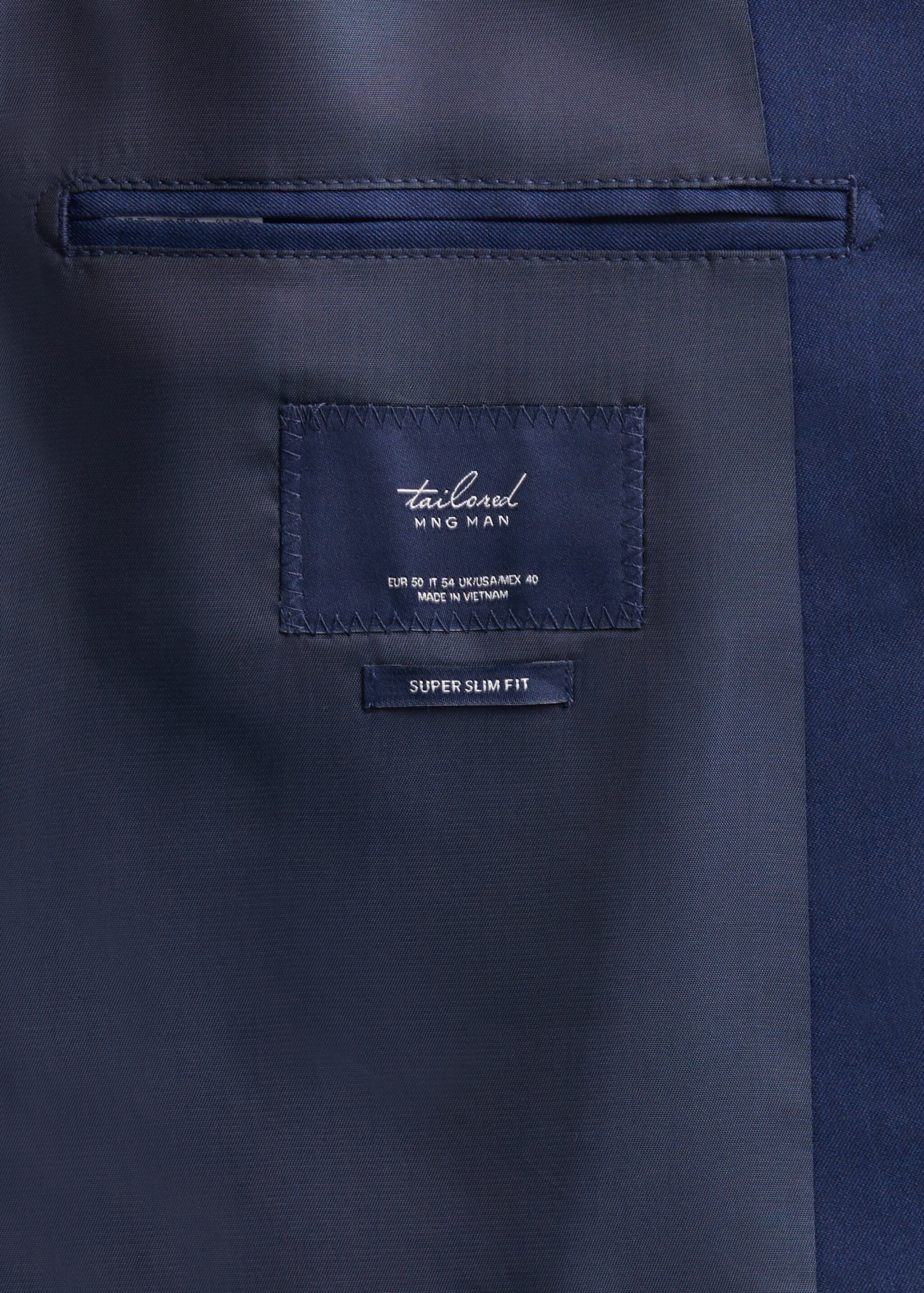 Super slim fit patterned suit blazer - Details of the article 8