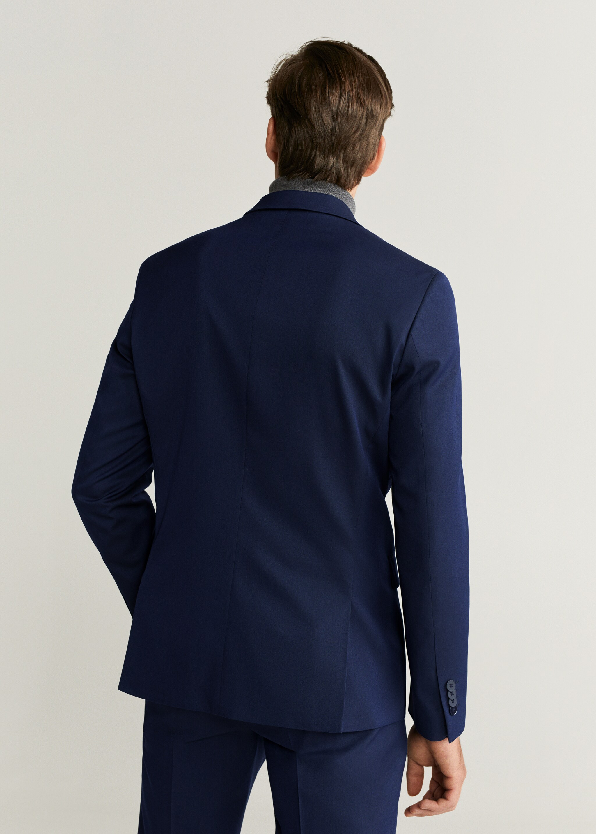 Super slim fit patterned suit blazer - Reverse of the article
