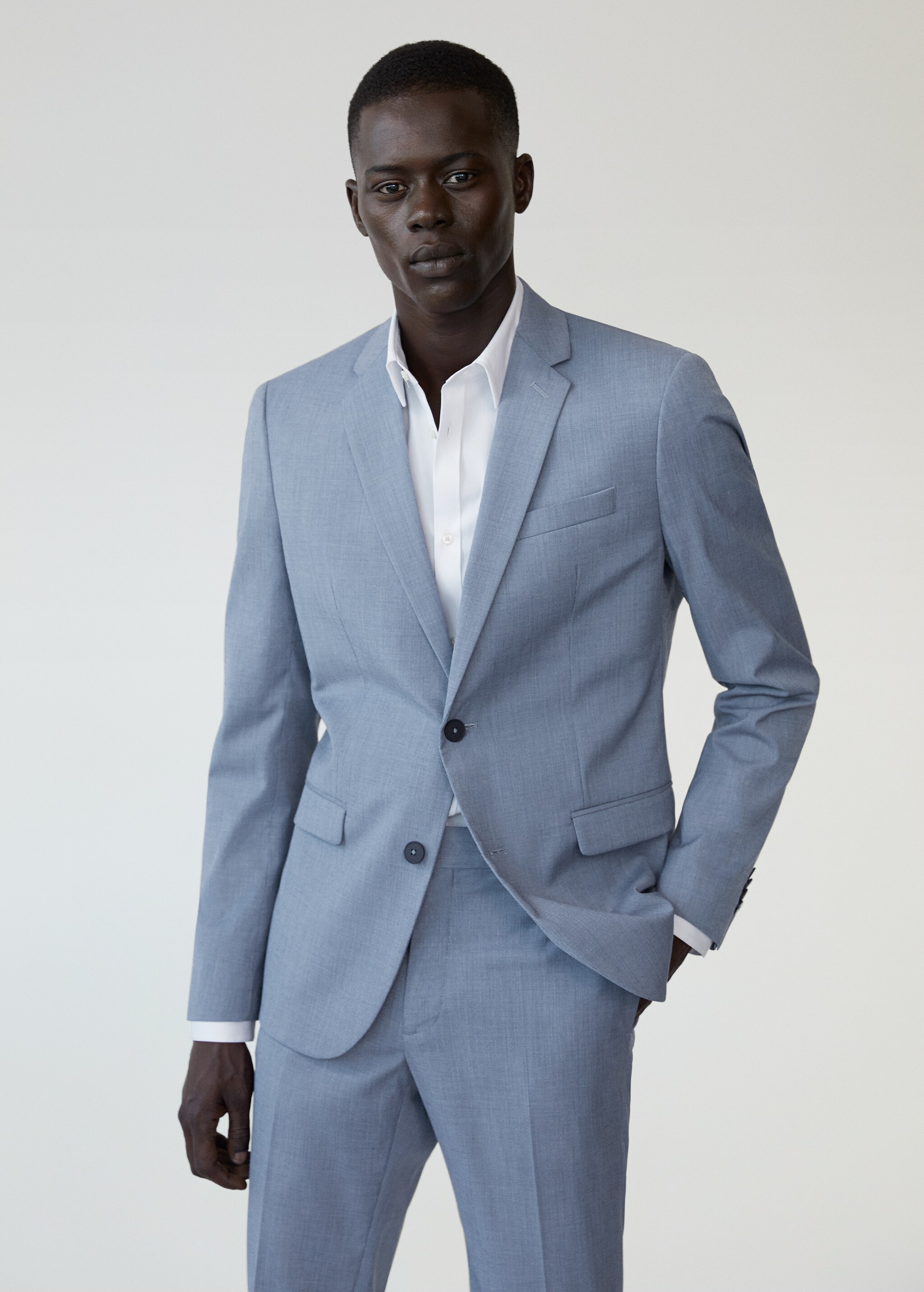 Americana traje super slim fit microestructura - Plano medio