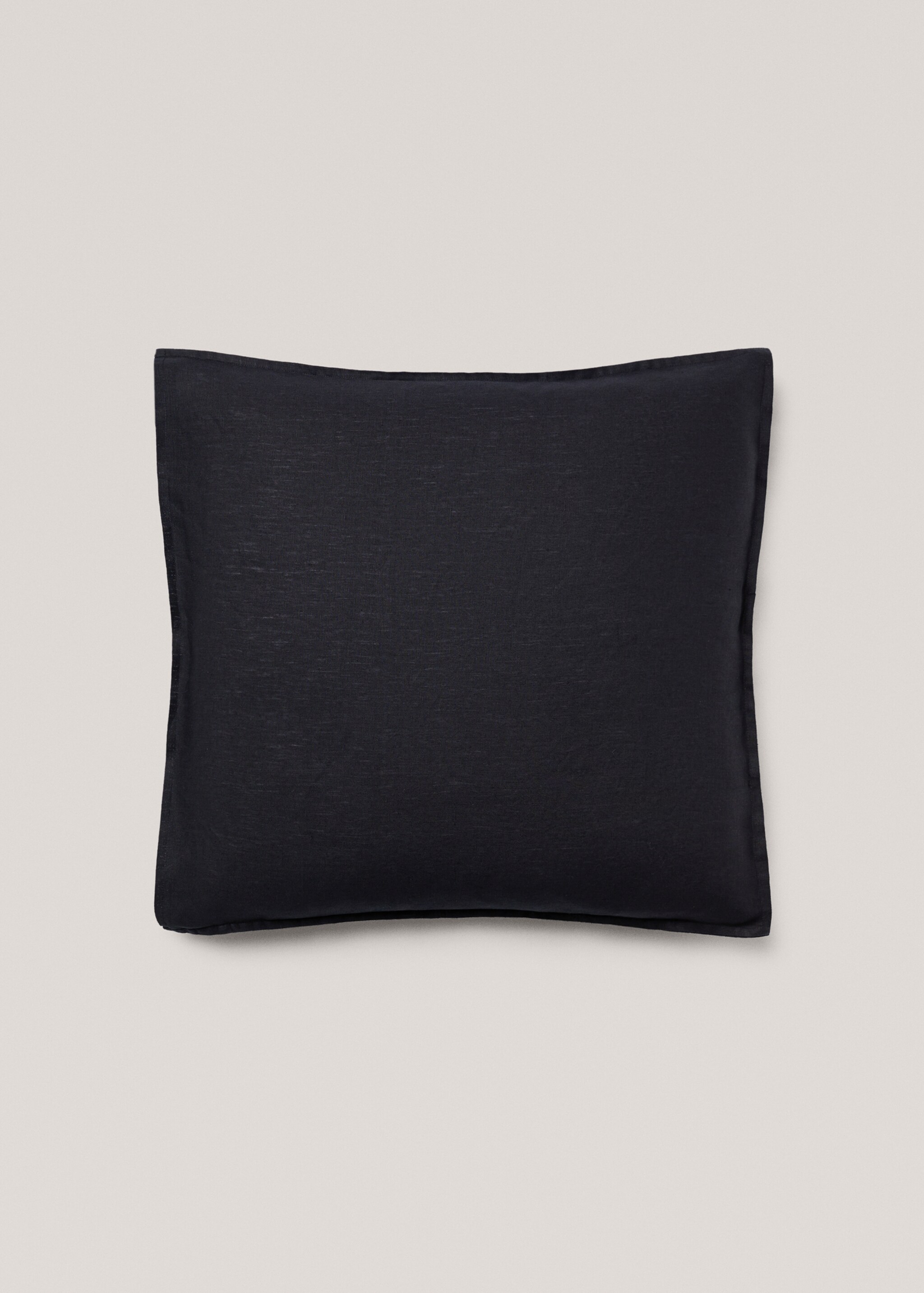 100% linen cushion cover 60x60cm - Article without model, Dark Navy. Ref: 77136318-00.