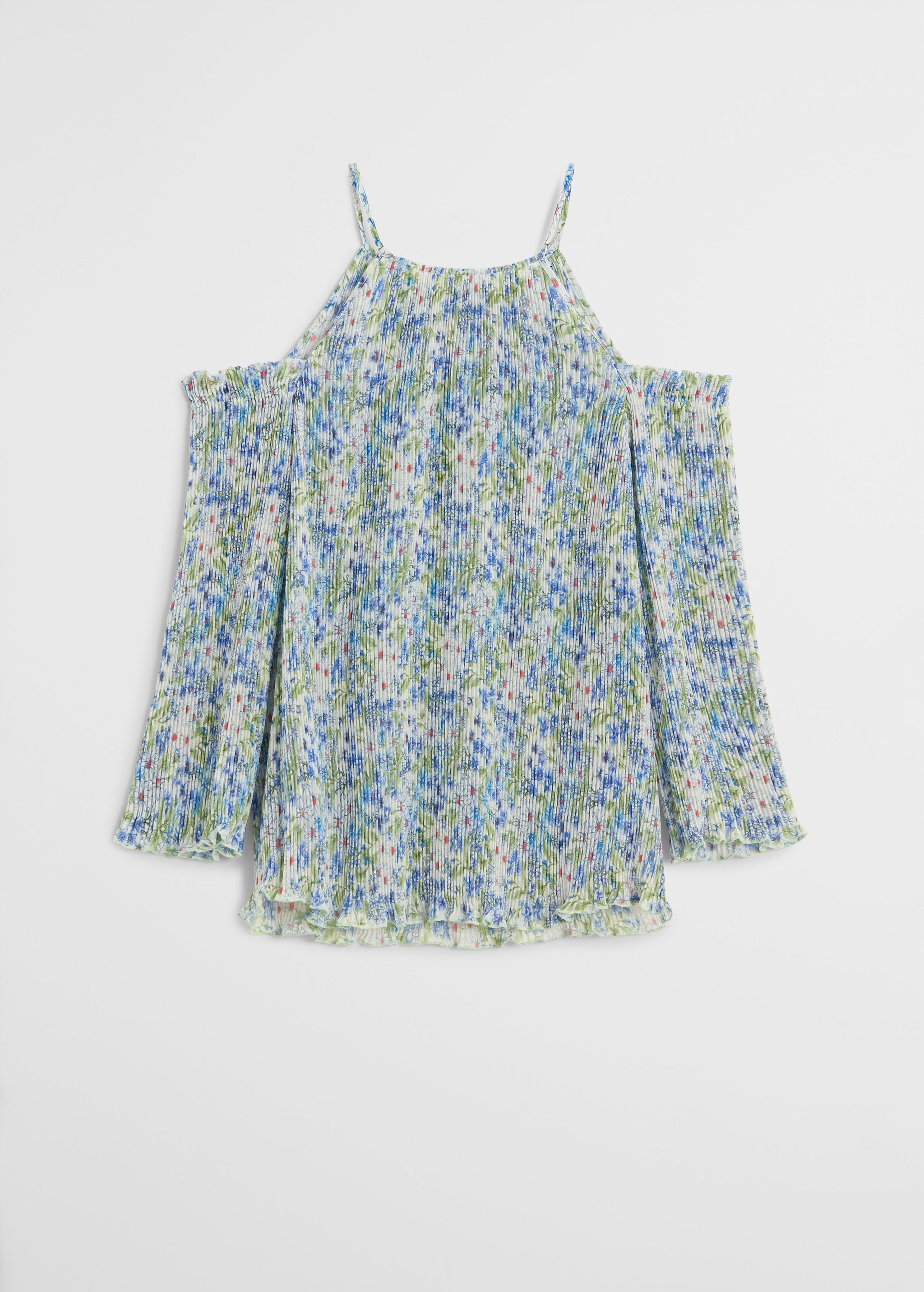 Blusa off-shoulder plisada - Artículo sin modelo