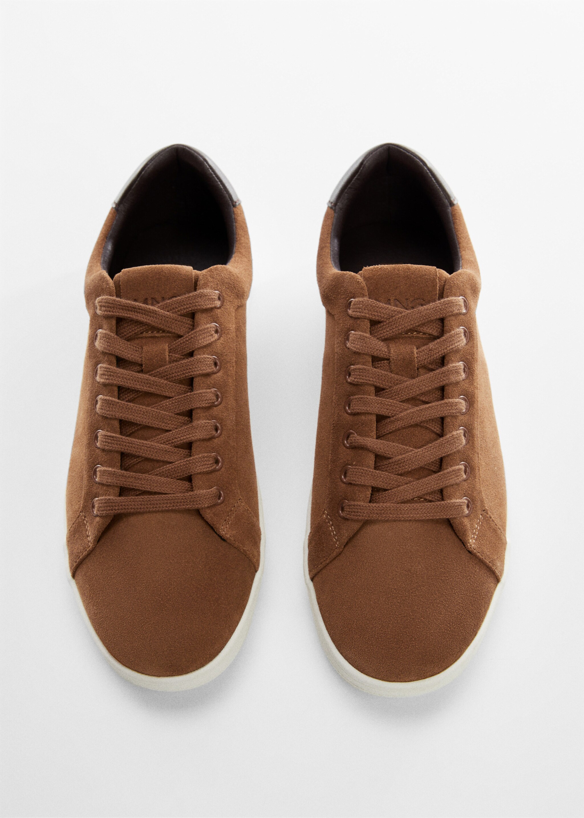 Lace-up leather sneakers - Details of the article 3, Chocolate. Ref: 77144392-00.