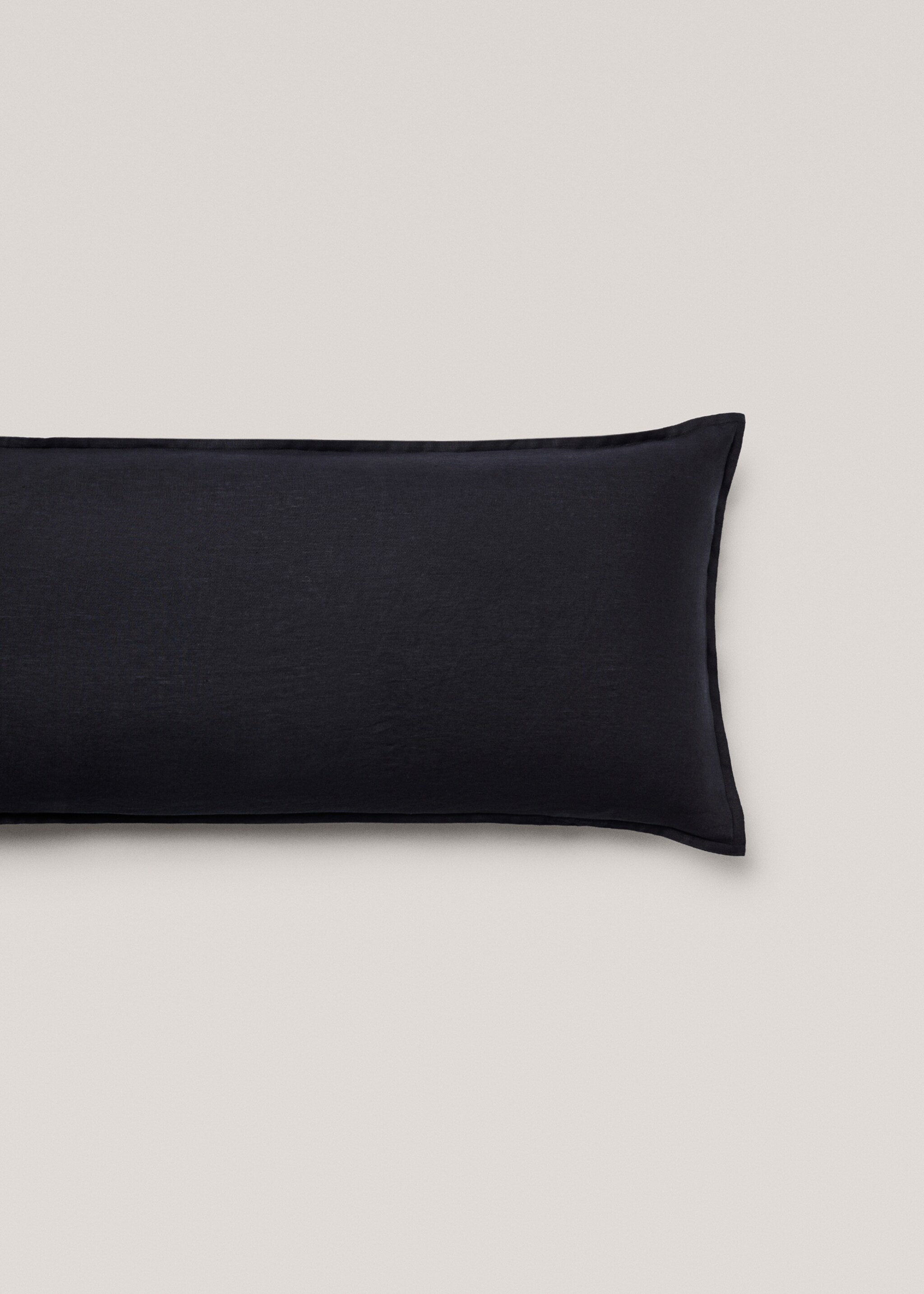 100% linen pillow case 45x110cm - Article without model, Dark Navy. Ref: 77156317-00.
