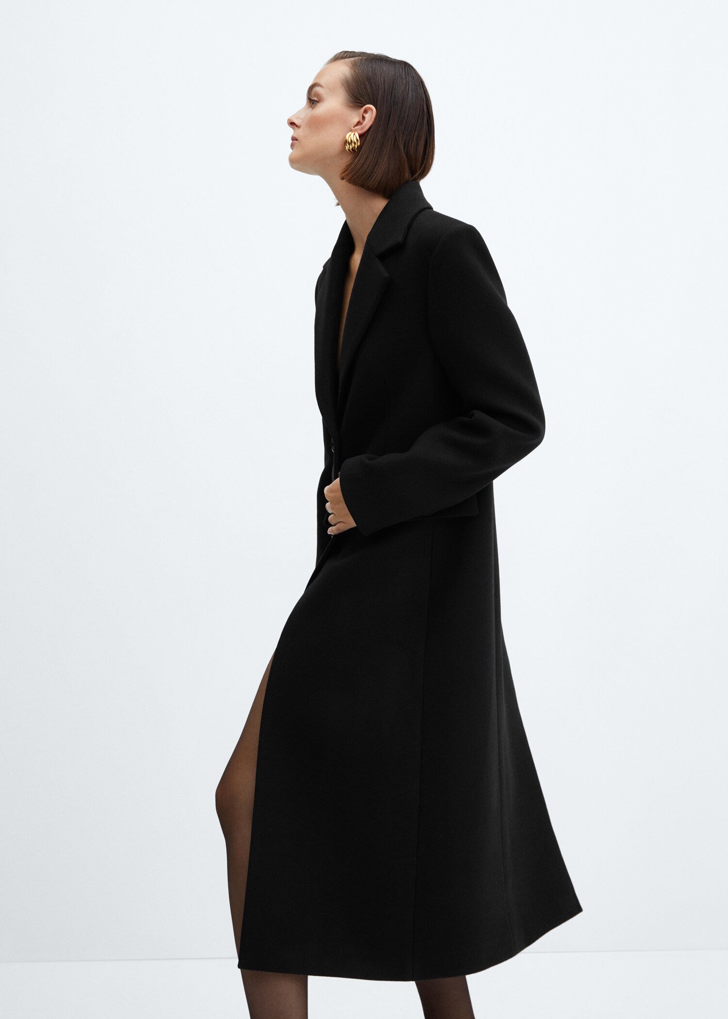 Structured wool coat - Details of the article 1