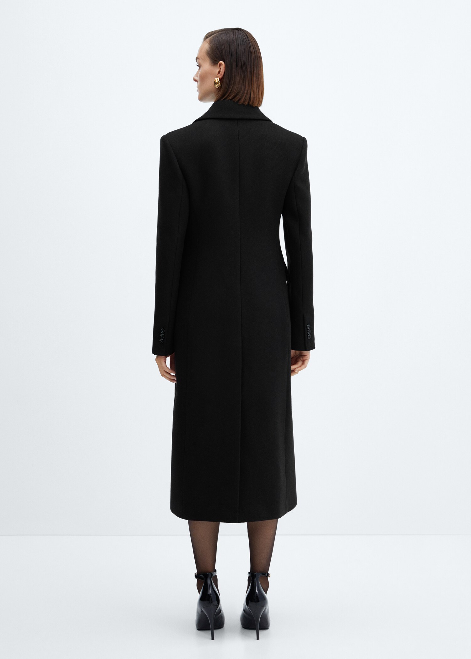 Structured wool coat - Reverse of the article