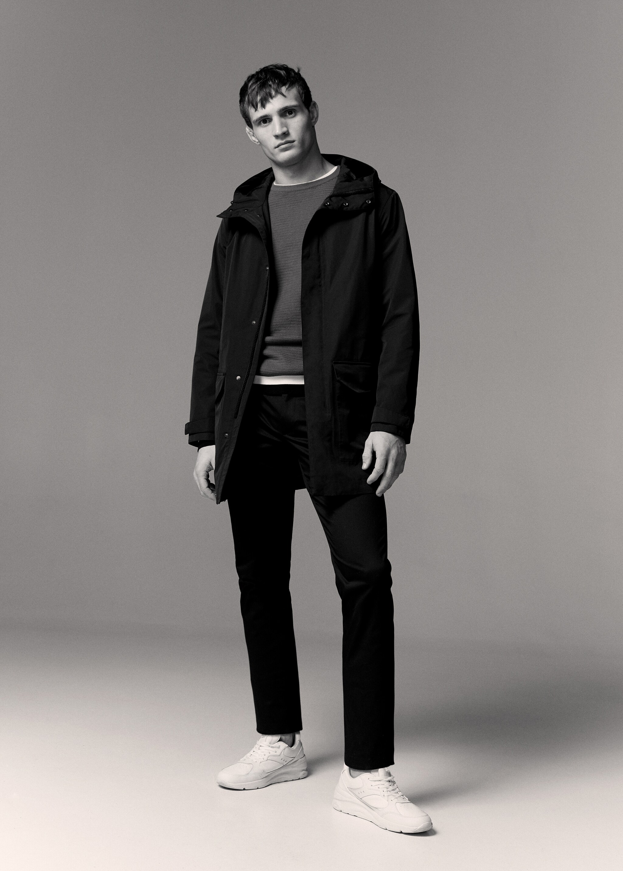 Hooded water-repellent parka - Details of the article 5