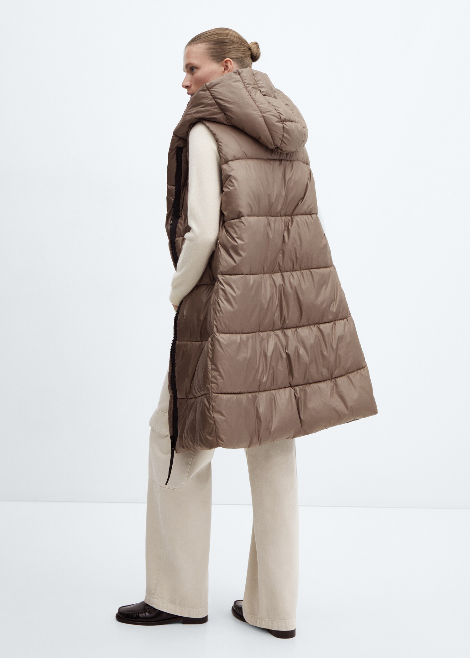 Gilet matelassé long - Verso de l’article