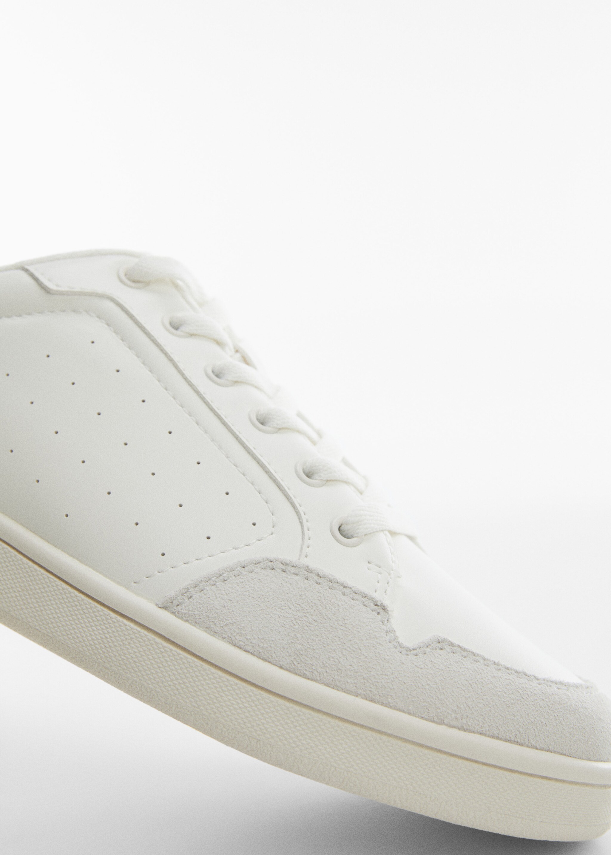 Lace-up leather sneakers - Details of the article 1, Off White. Ref: 77183256-00.