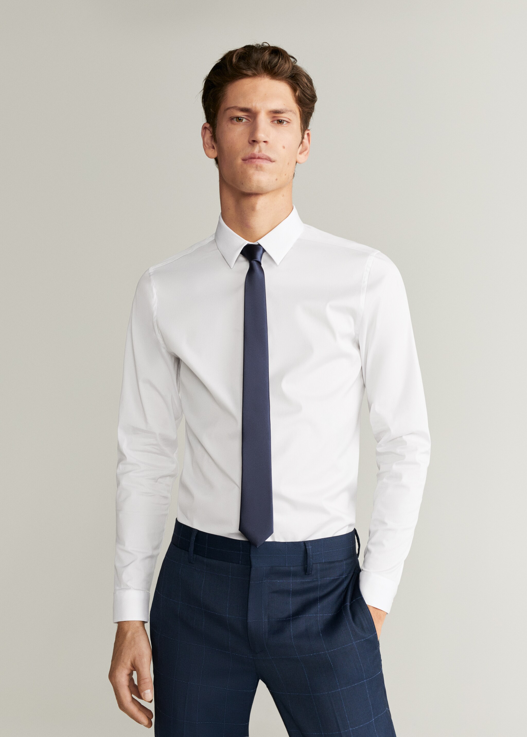 Camisa Tailored super slim fit algodón - Plano medio
