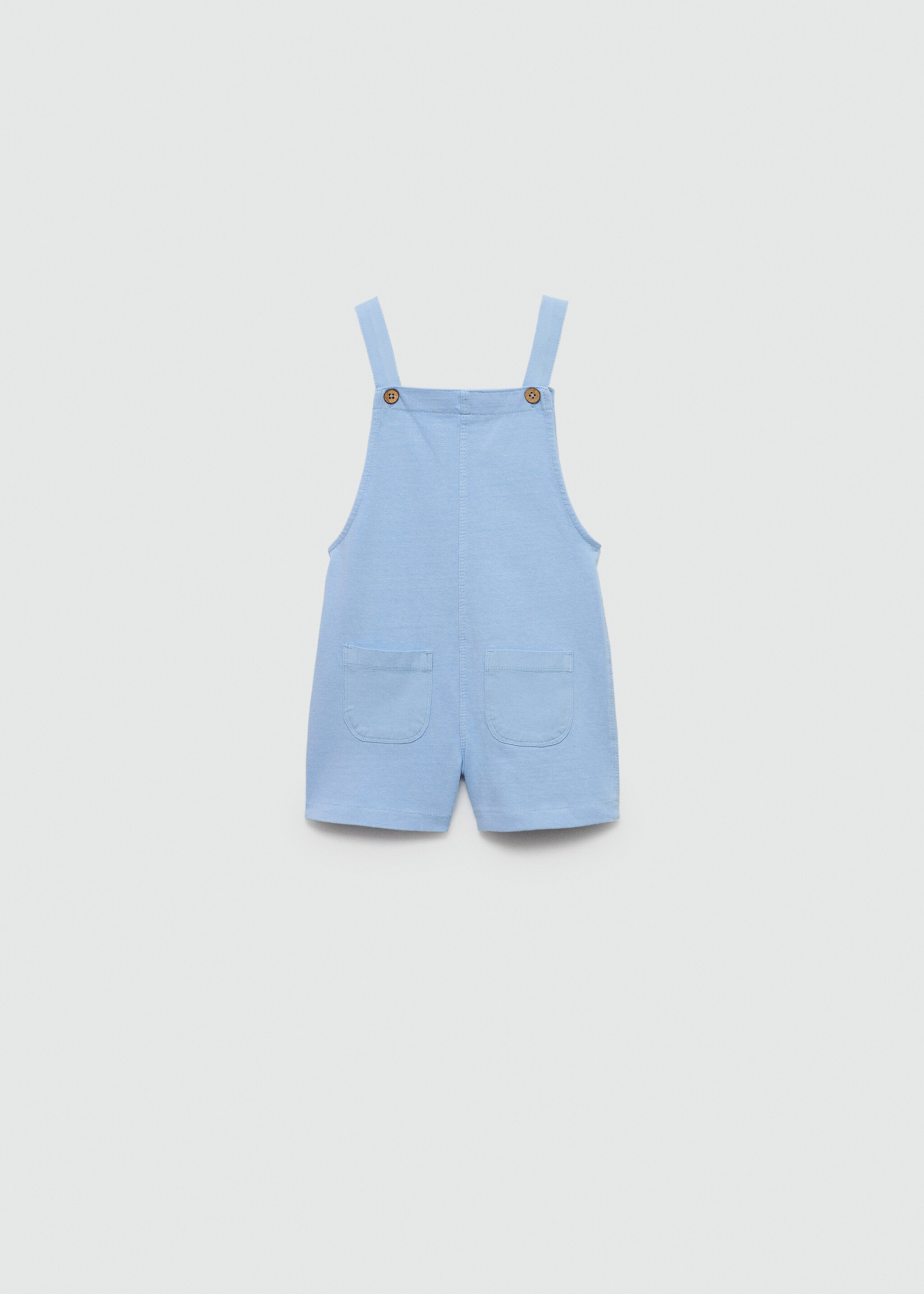 Kurze Latzhose aus Baumwolle - Artikel ohne Model, Himmelblau. Ref: 77980359-00.