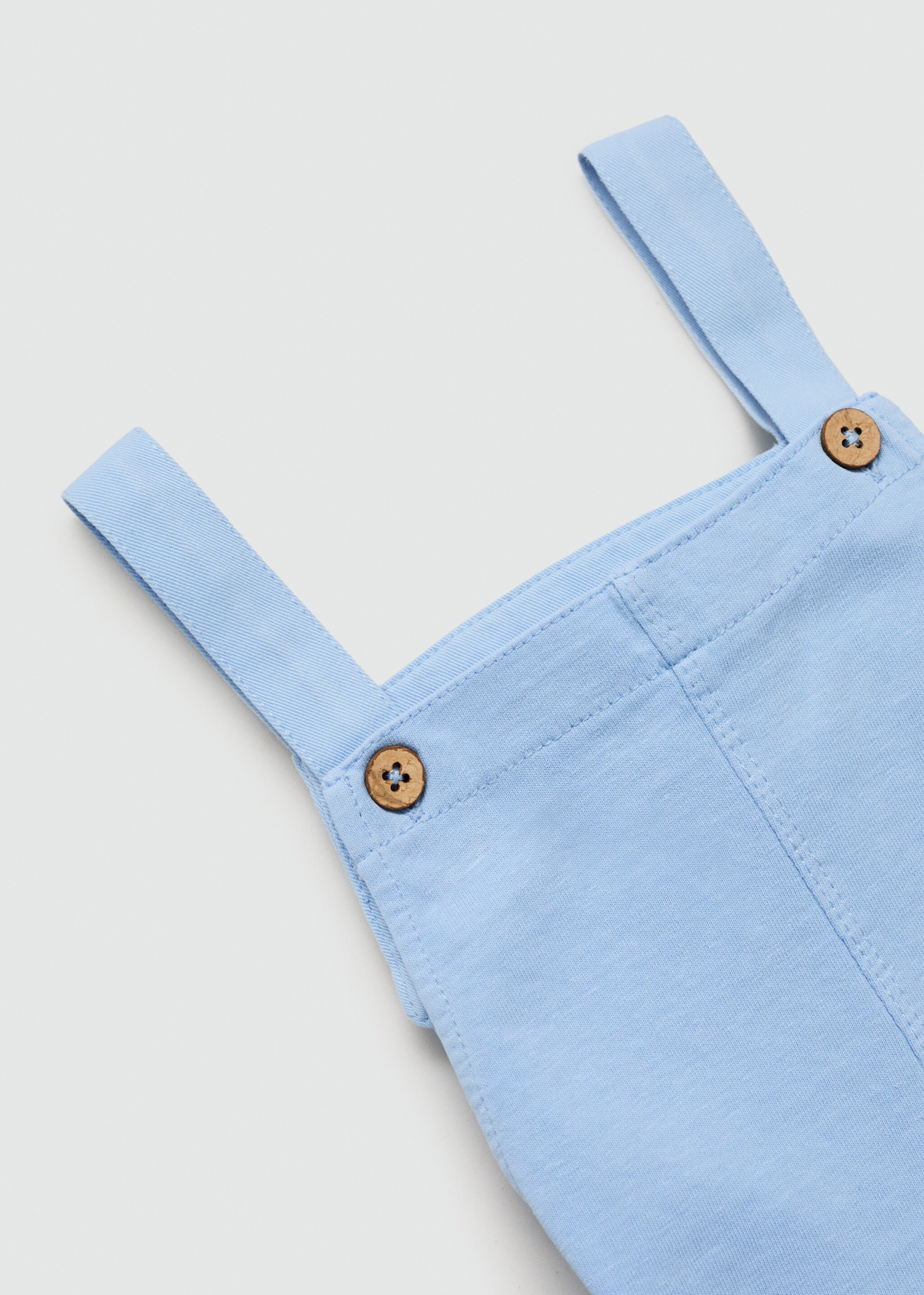 Kurze Latzhose aus Baumwolle - Detail des Artikels 8, Himmelblau. Ref: 77980359-00.