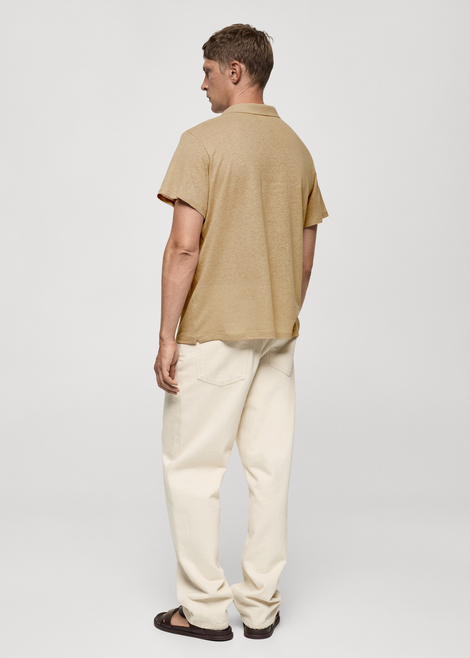 Polo slim fit 100 % lin - Verso de l’article