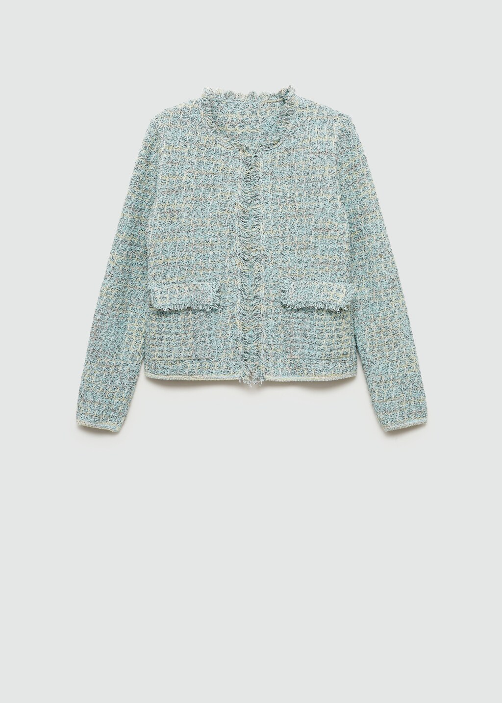 Tweed jacket with frayed ends - Women | MANGO OUTLET USA