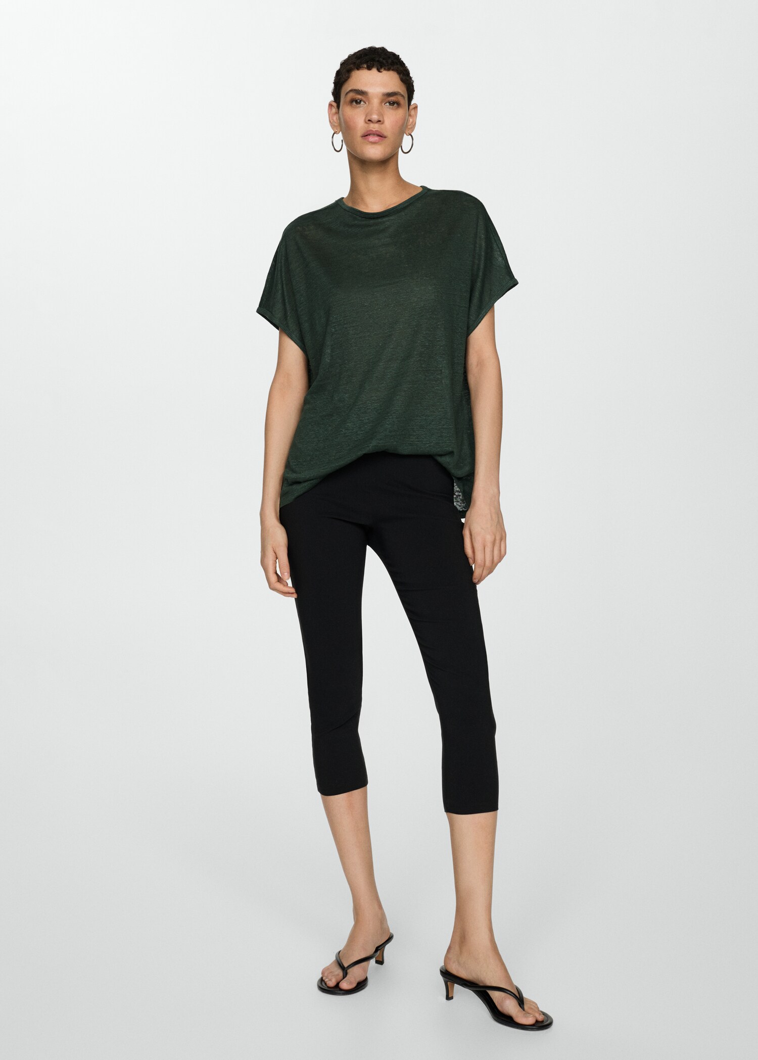 Short-sleeved linen t-shirt - General plane