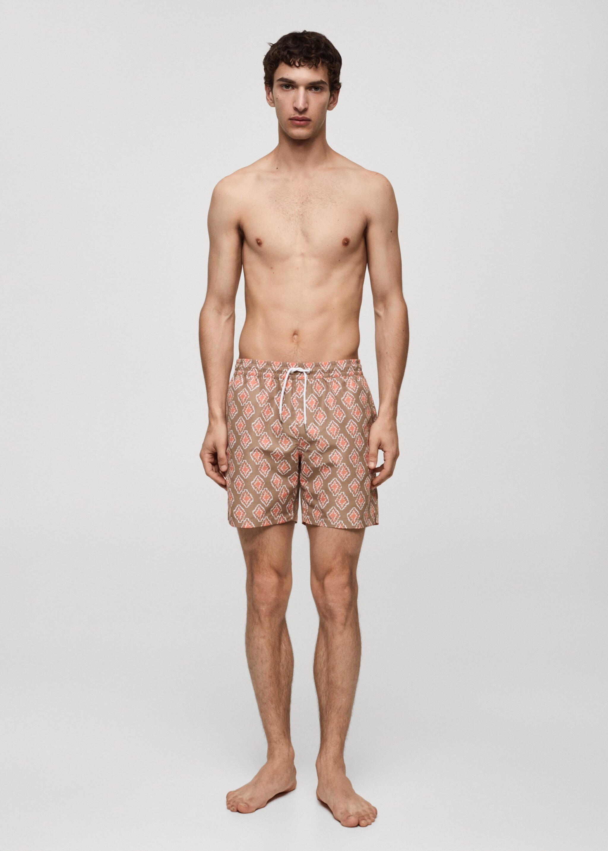 Geometric-print swimsuit - General plane