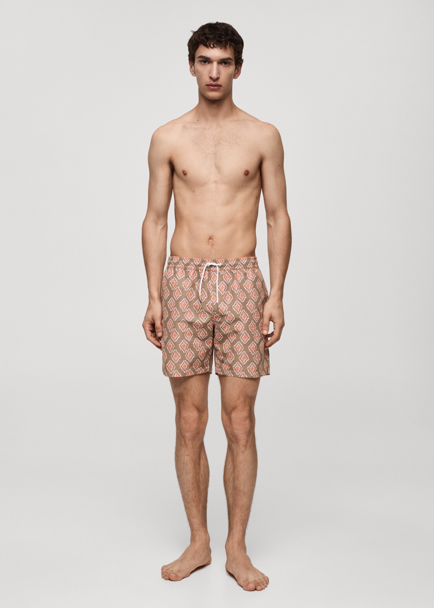 Geometric-print swimsuit - General plane