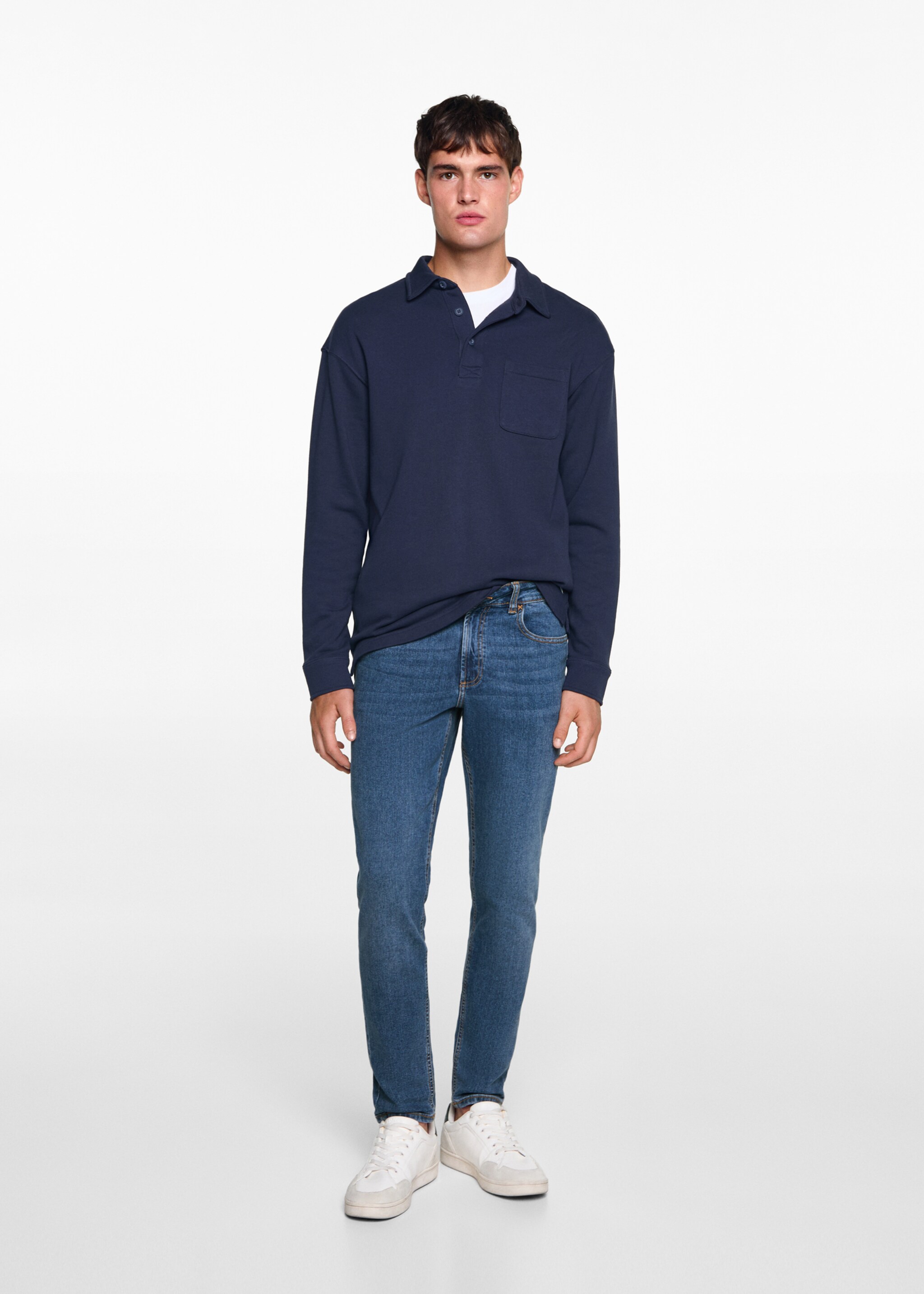 Slim-fit jeans - General plane, Dark Blue. Ref: 77001511-00.