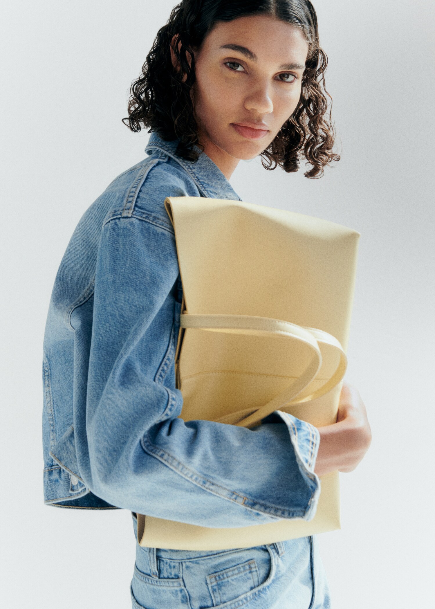 Shopper-Bag mit Ledereffekt - Allgemeine Ansicht