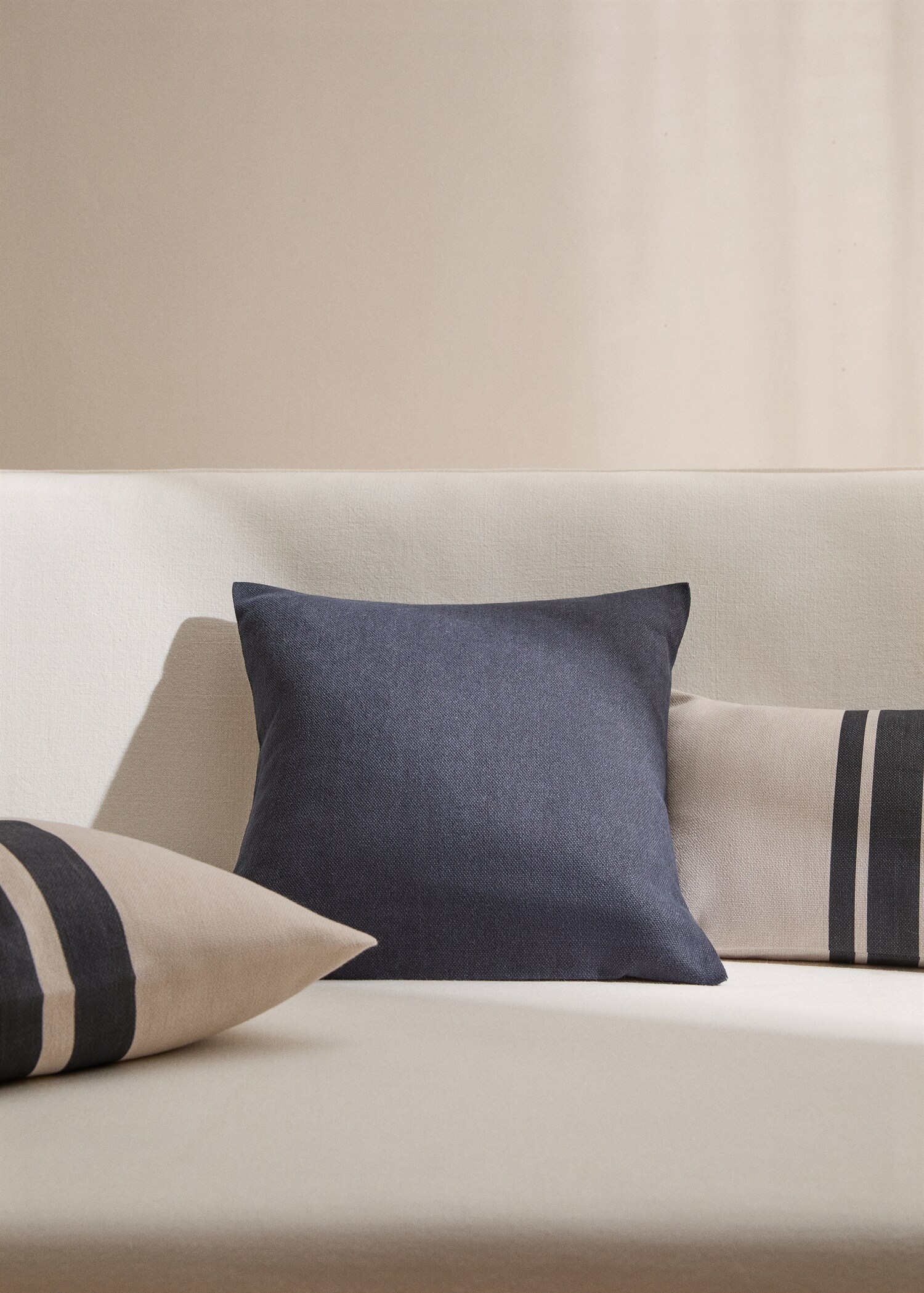 Unifarbener Kissenbezug aus Baumwolle, 45 x 45 cm - Allgemeine Ansicht