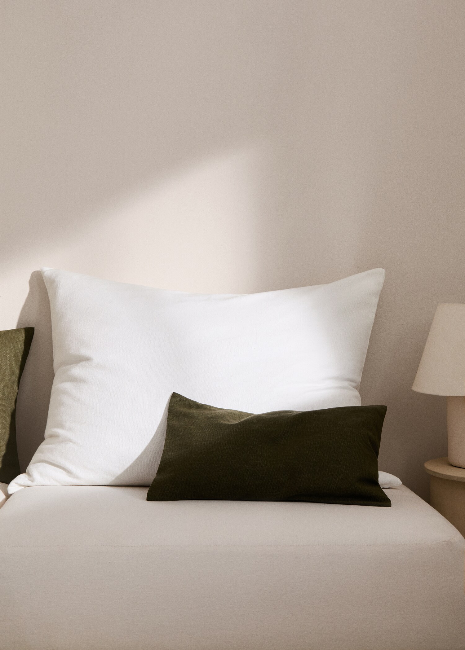 Cotton textured cushion cover 70x90cm - General plane