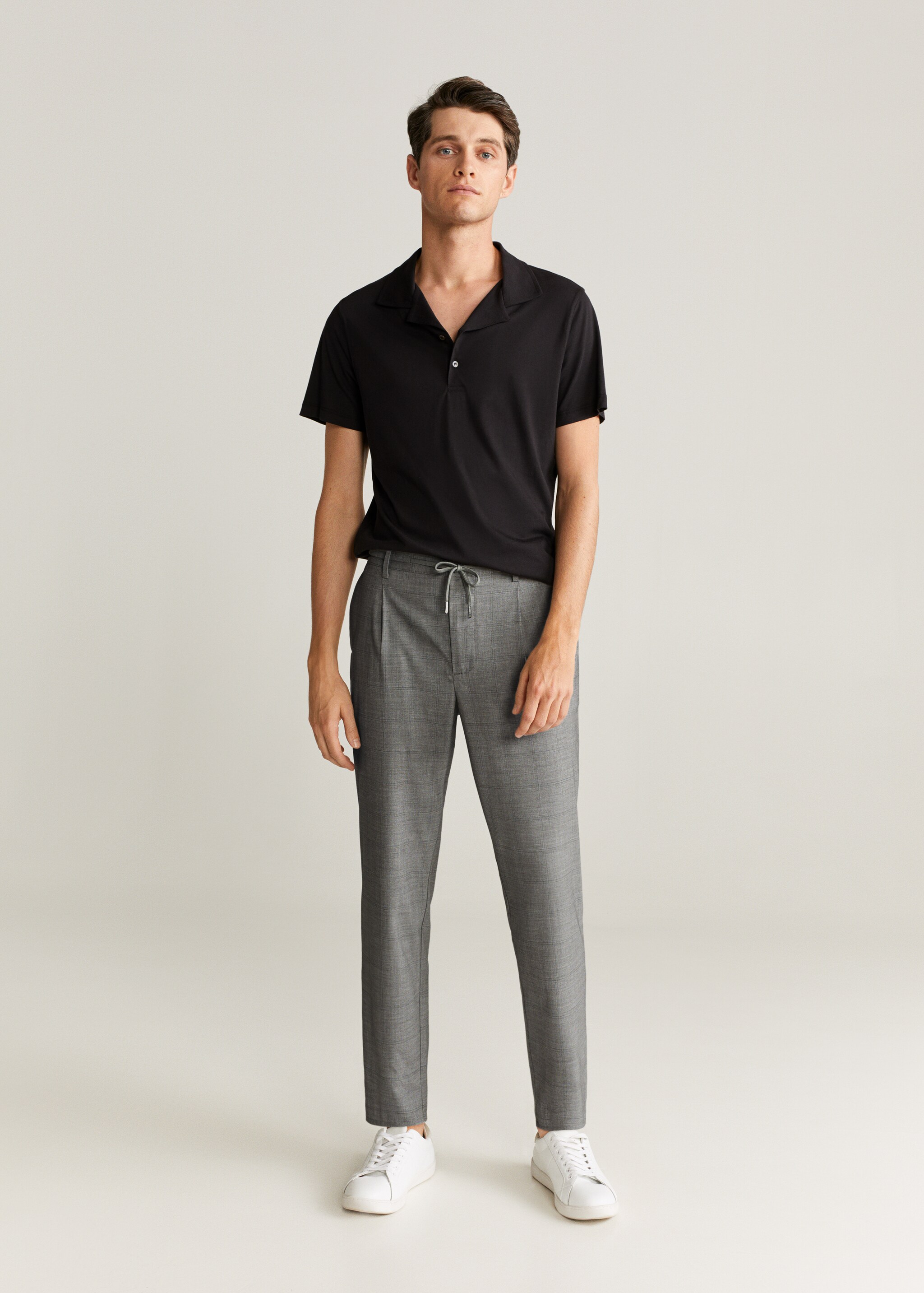 Oblekové kalhoty slim fit 100% len - Celkový náhled