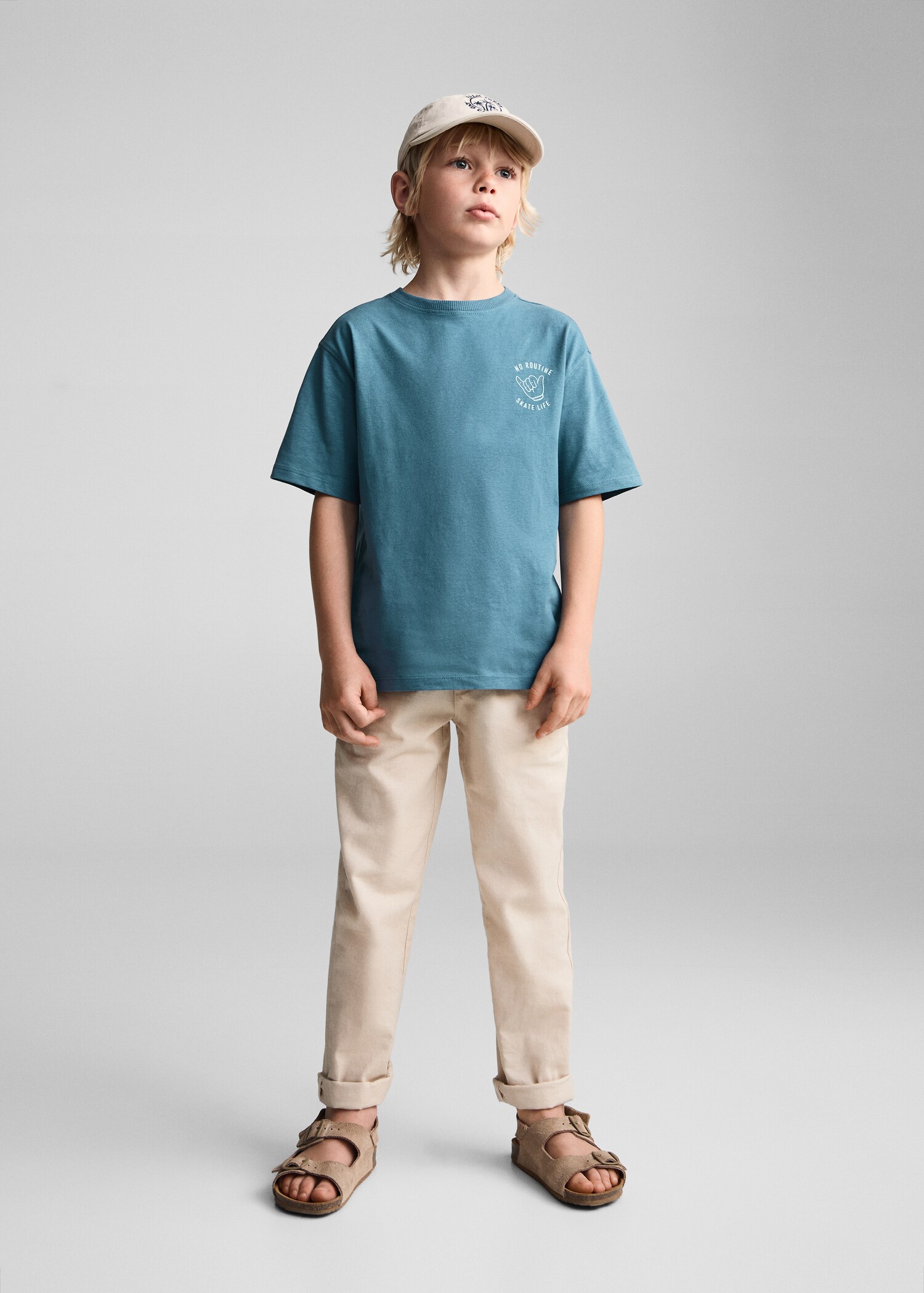 Bedrucktes Baumwoll-T-Shirt - Allgemeine Ansicht