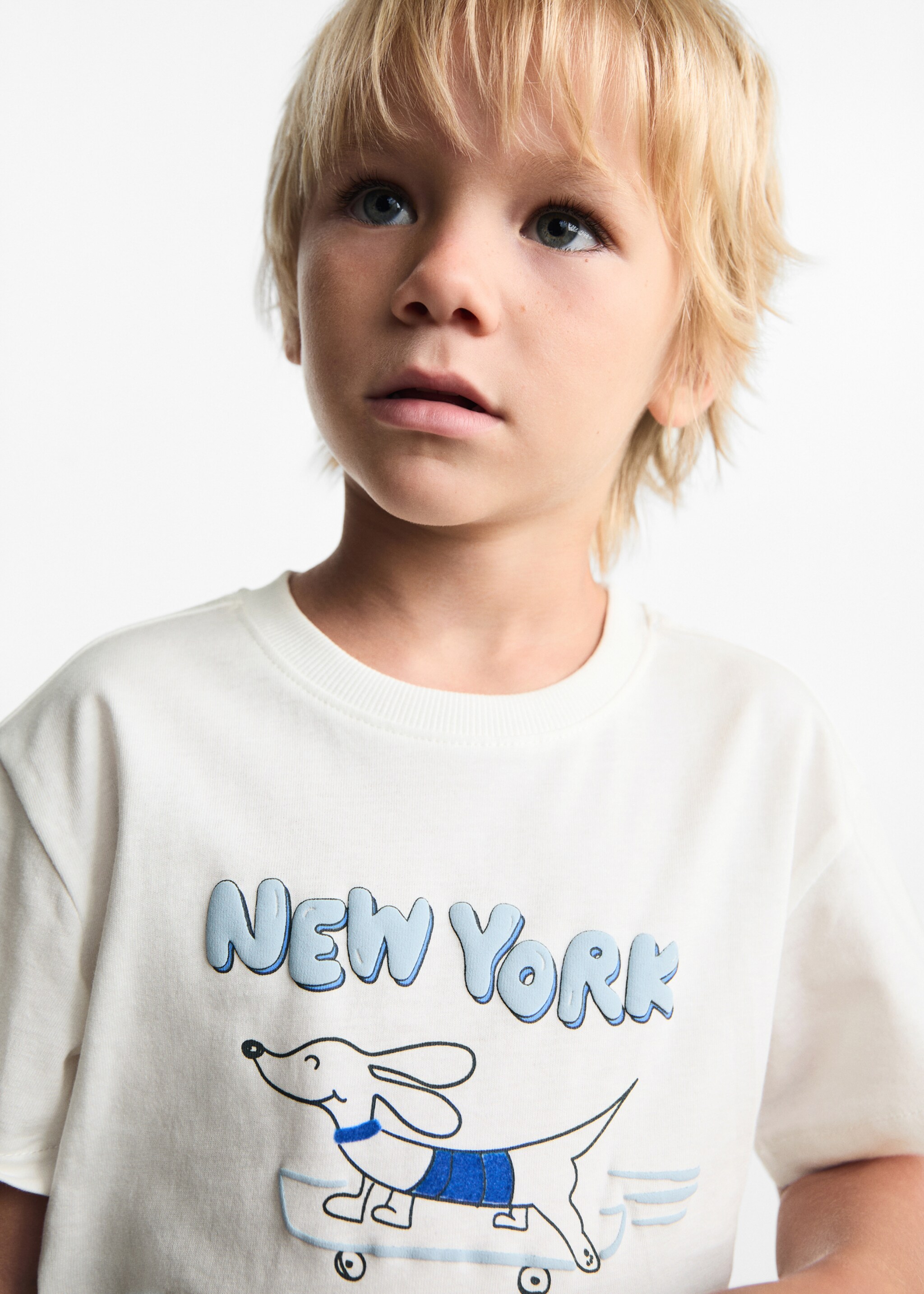 Printed cotton-blend T-shirt - General plane