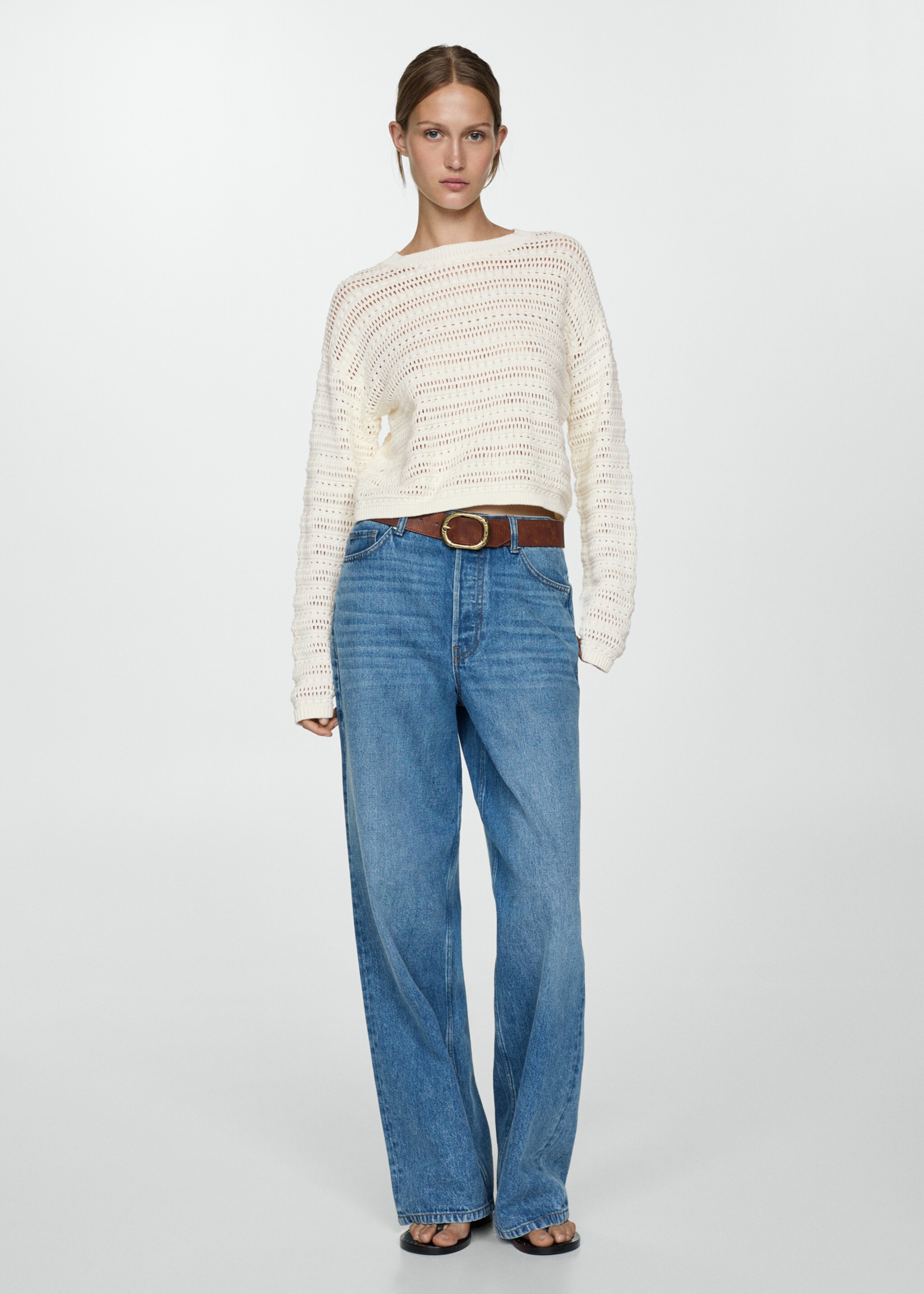 Openwork knit sweater - General plane