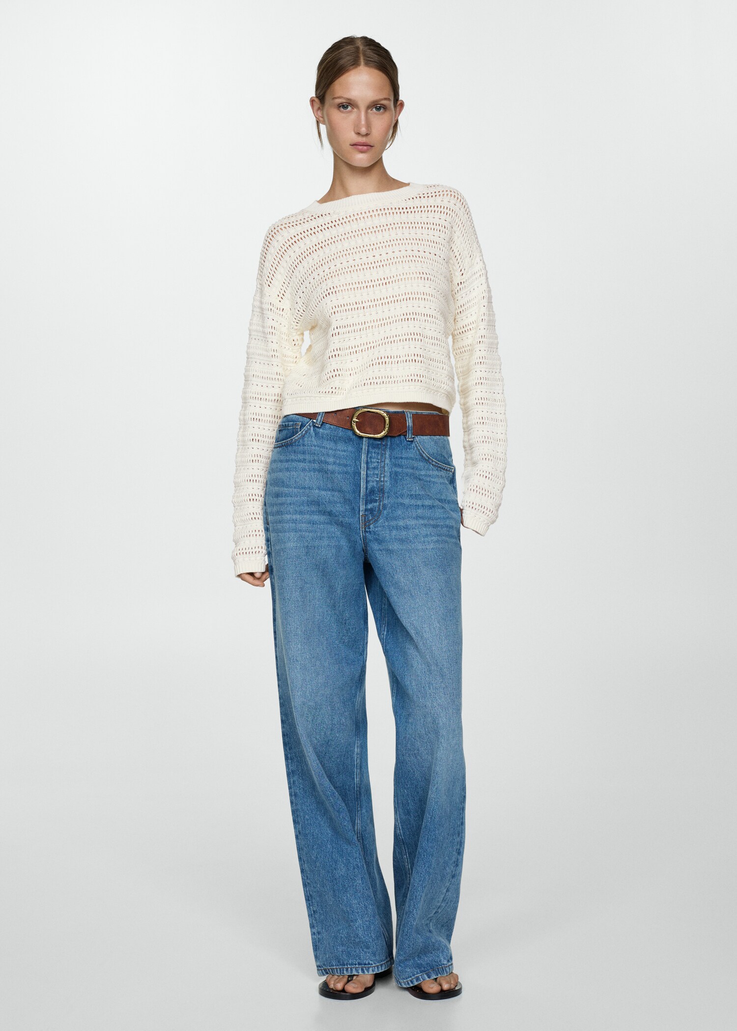 Pull en maille ajourée - Plan général