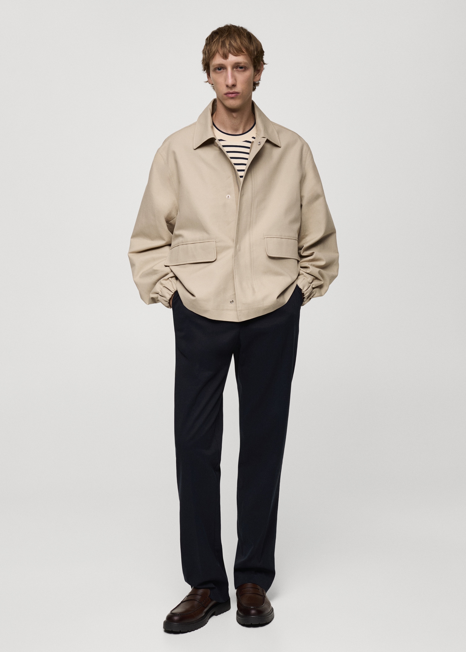 Blouson oversize coton poches - Plan général