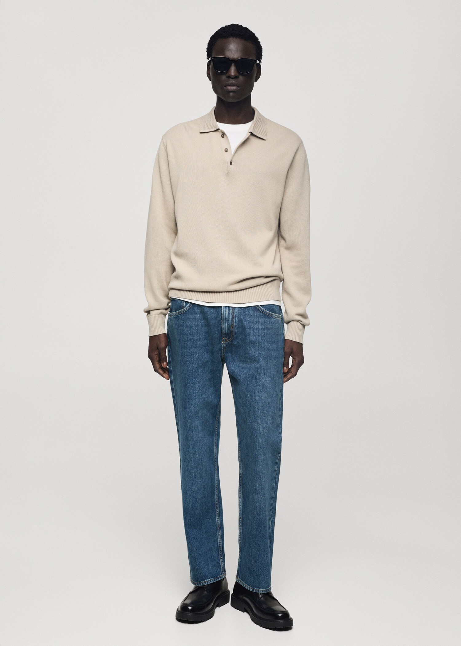 Jeans straight fit lavado oscuro - Plano general