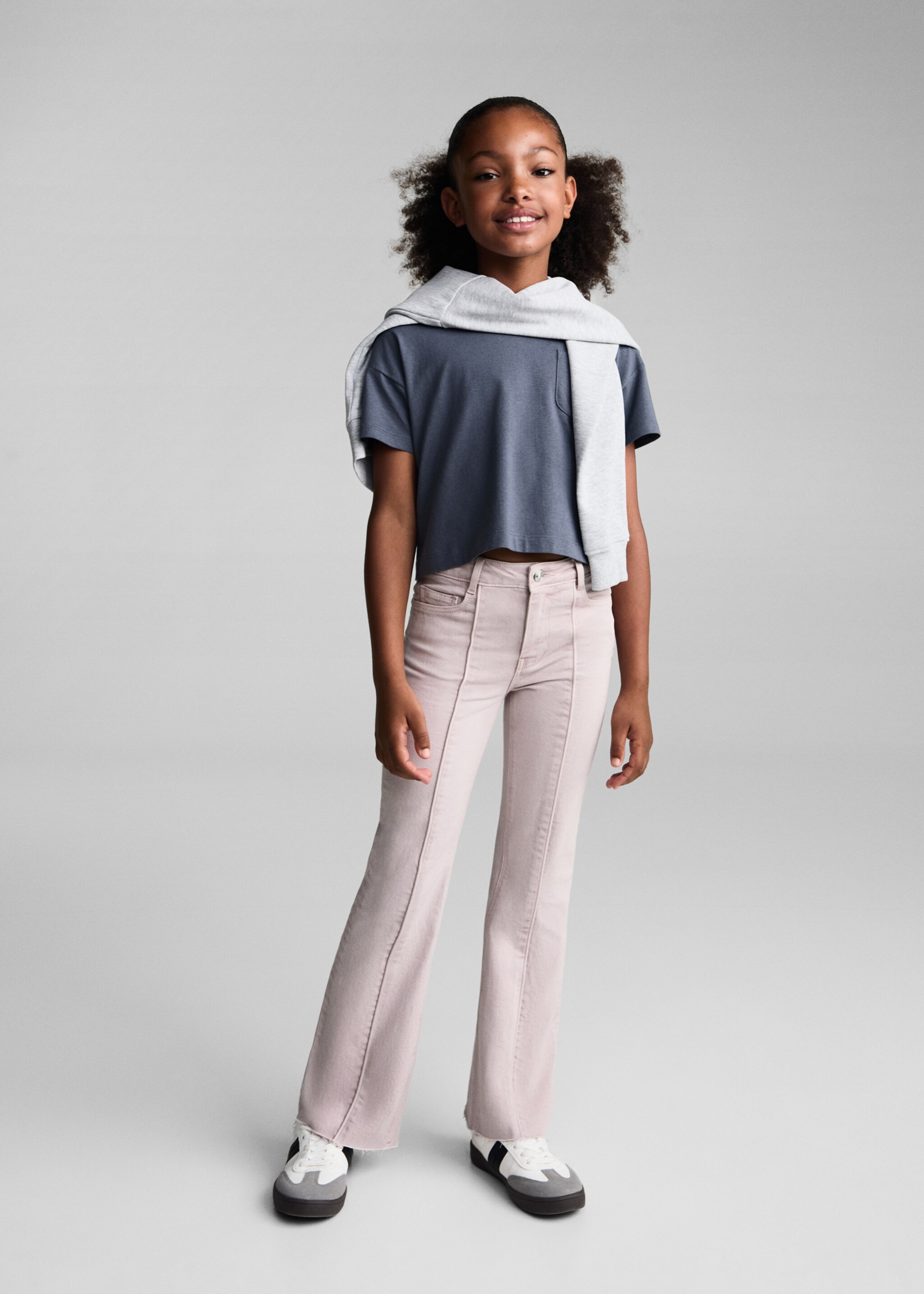 Decorative seam flared jeans - General plane
