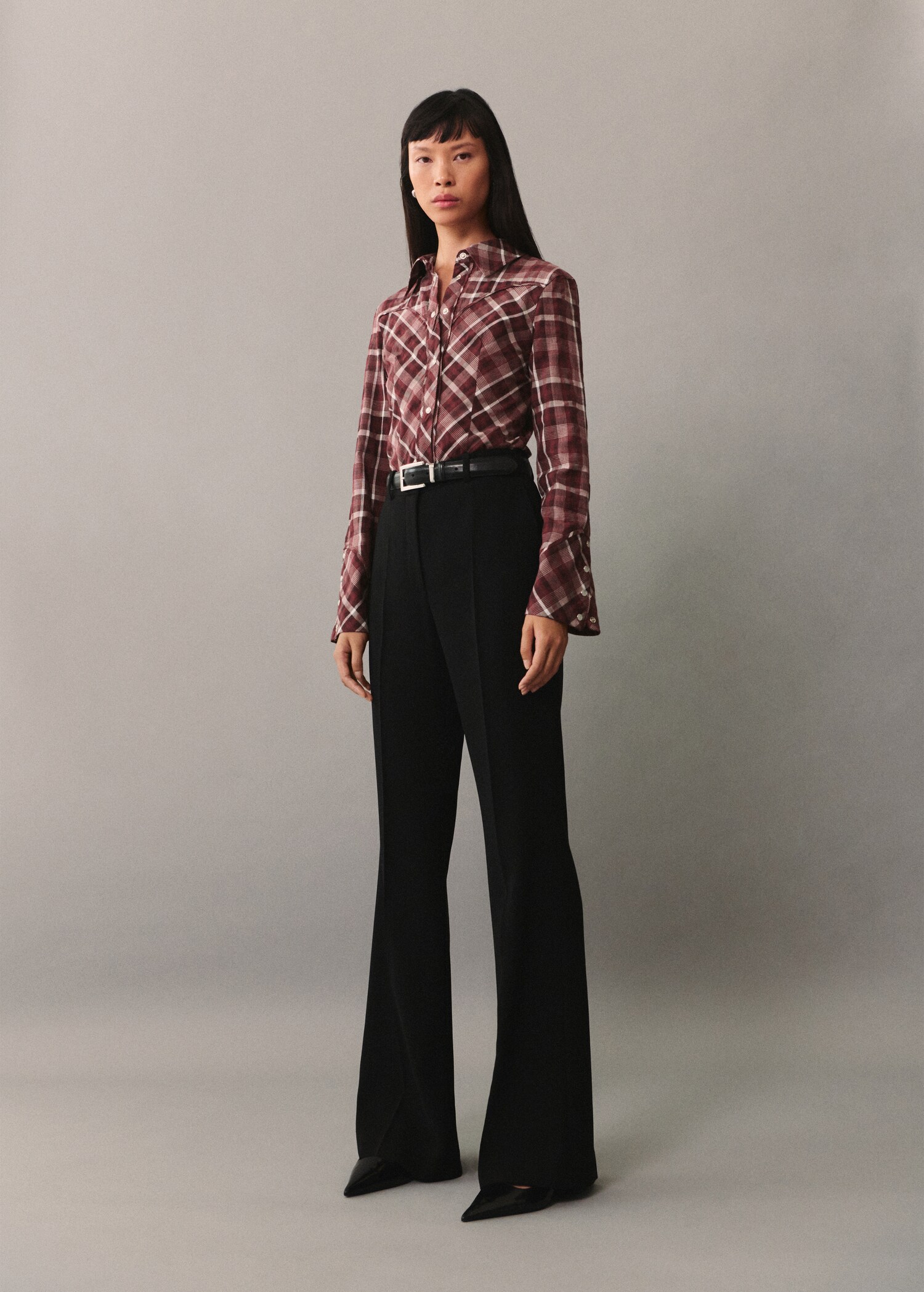 Check cotton shirt - General plane