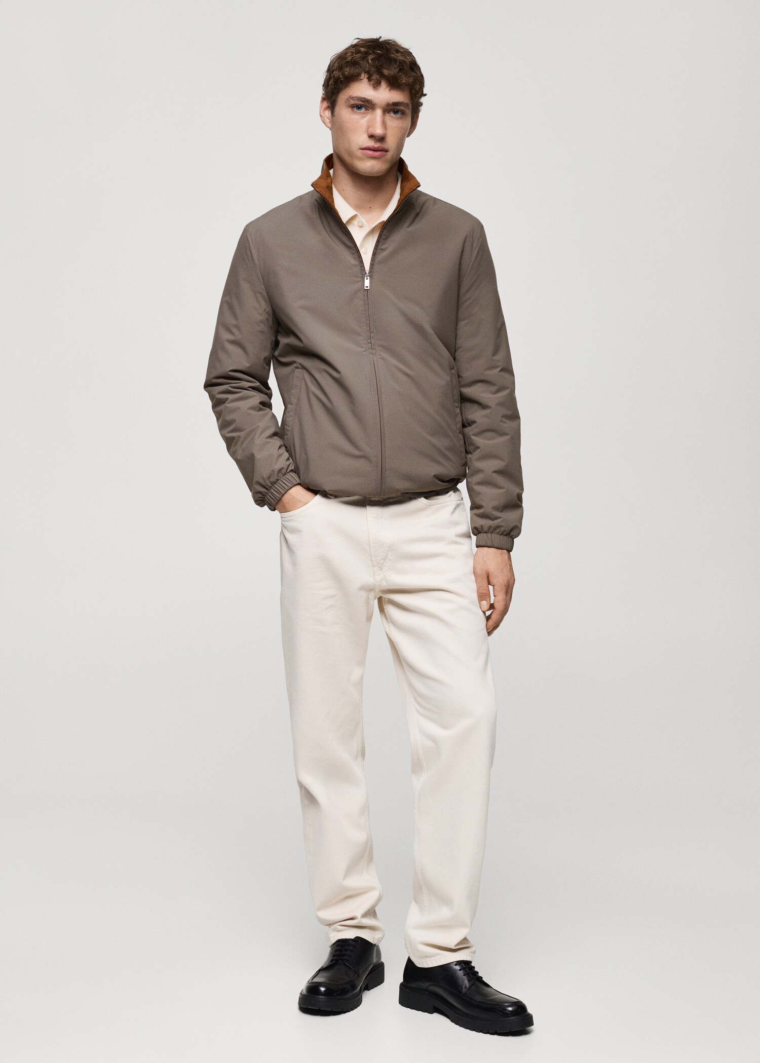Reversible quilted water-repellent reversible jacket - Plan général
