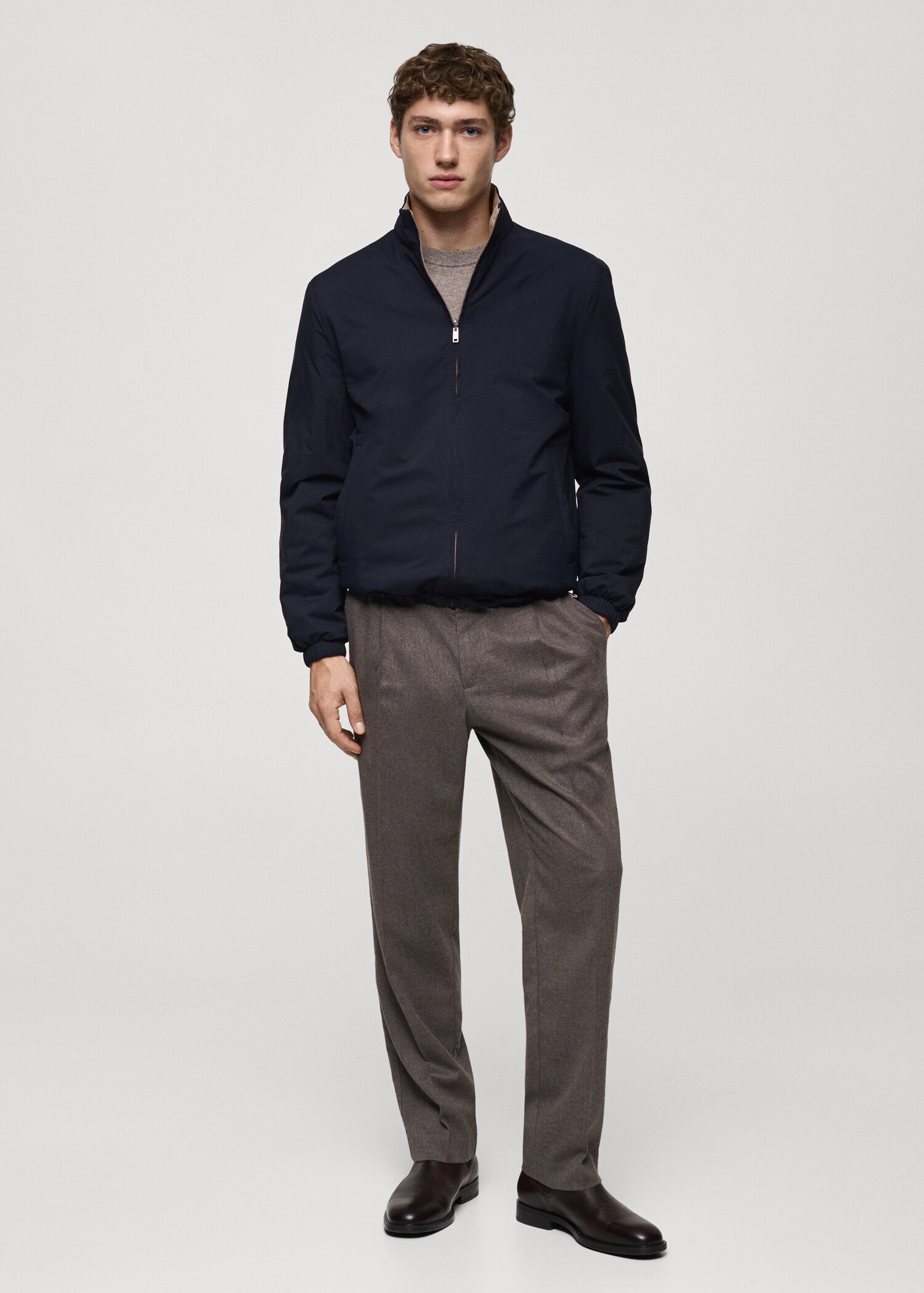Reversible quilted water-repellent reversible jacket - Plan général
