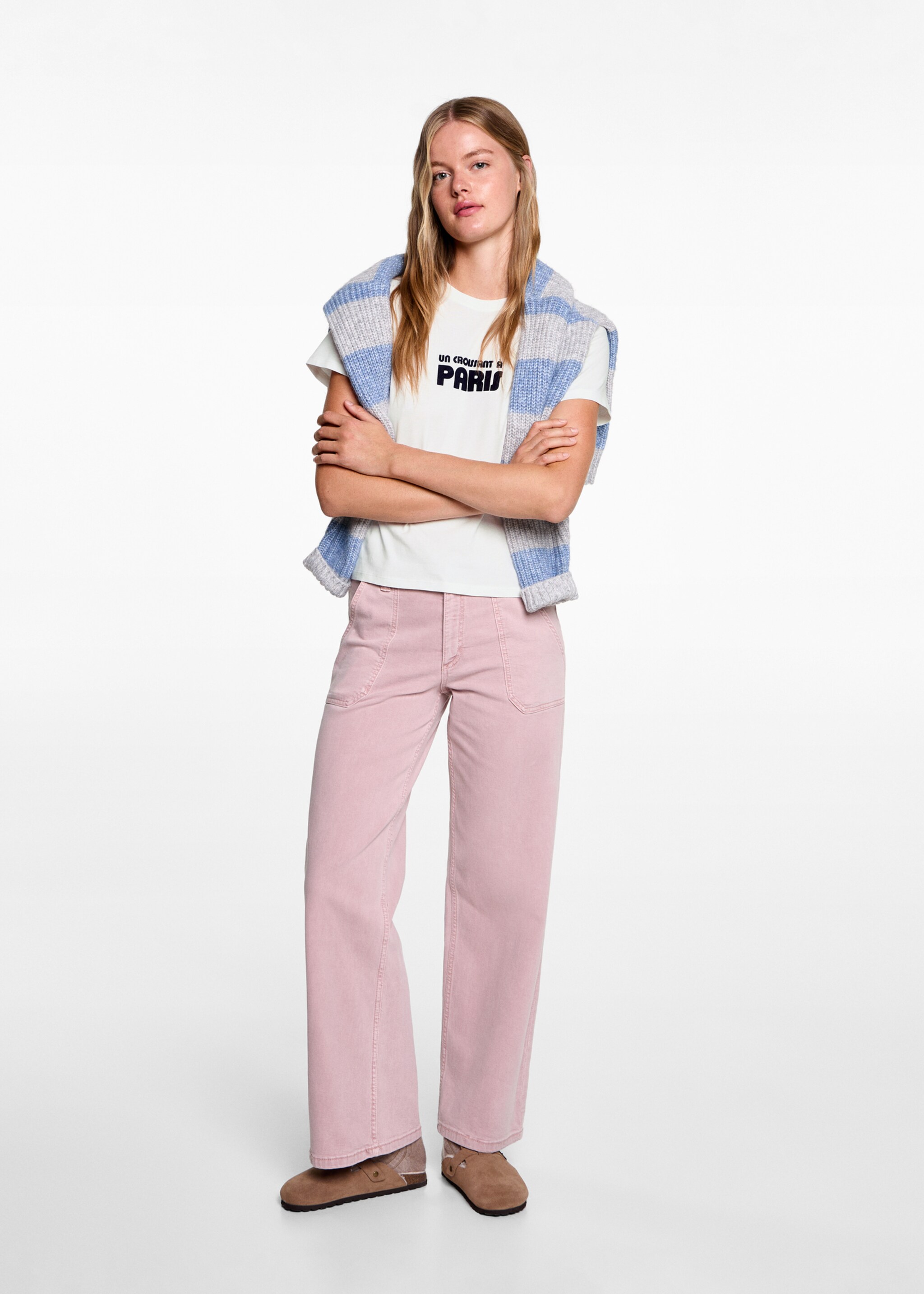 Printed cotton-blend T-shirt - General plane