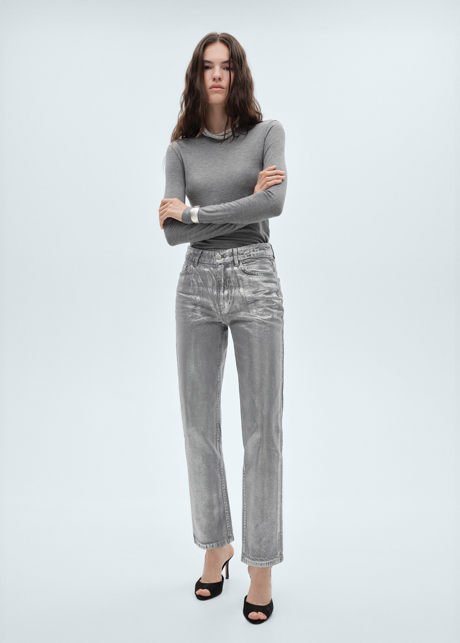 Straight foil jeans - General plane