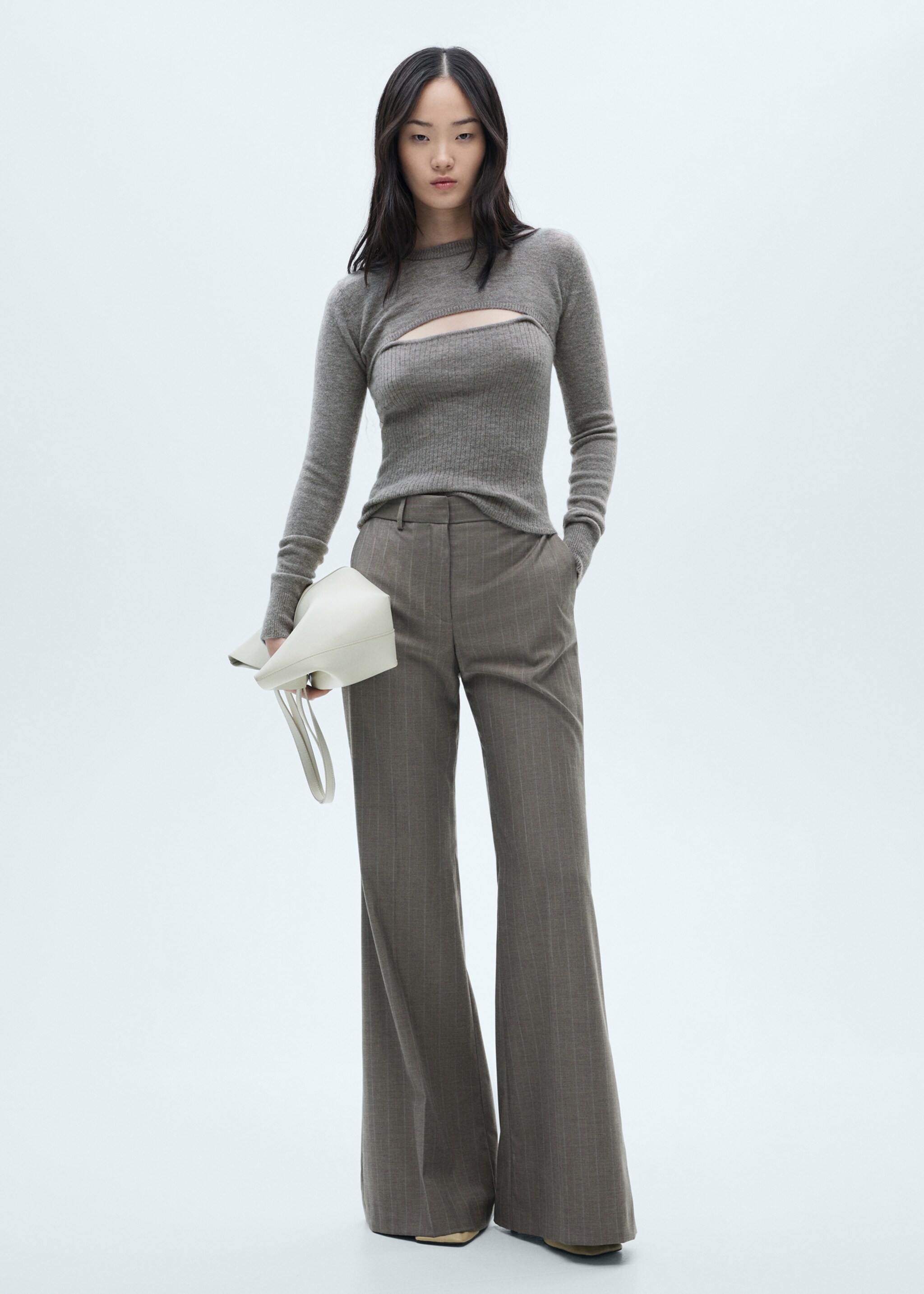 Pull-over combiné ouverture - Plan général, Gris anthracite. Ref: 77007686-00.
