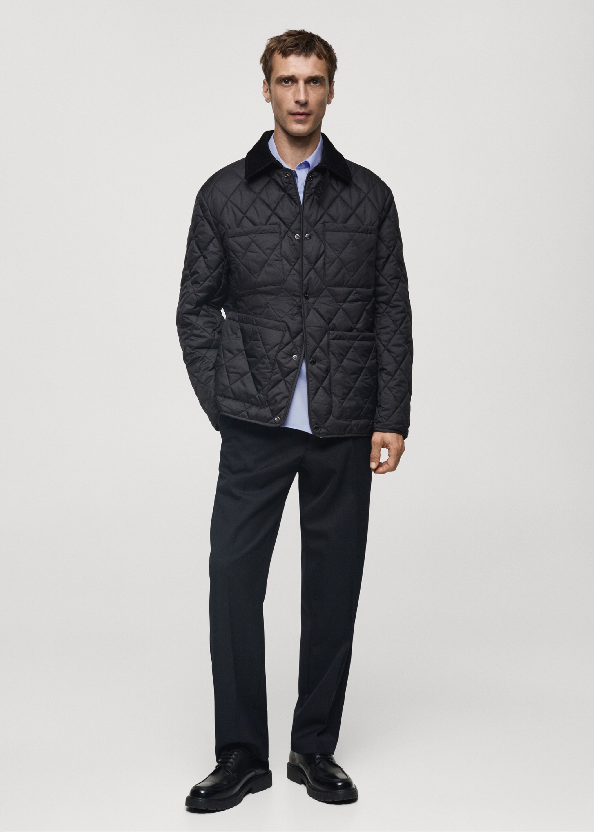 Water-repellent quilted jacket - General plane, Dark Navy. Ref: 77007920-00.