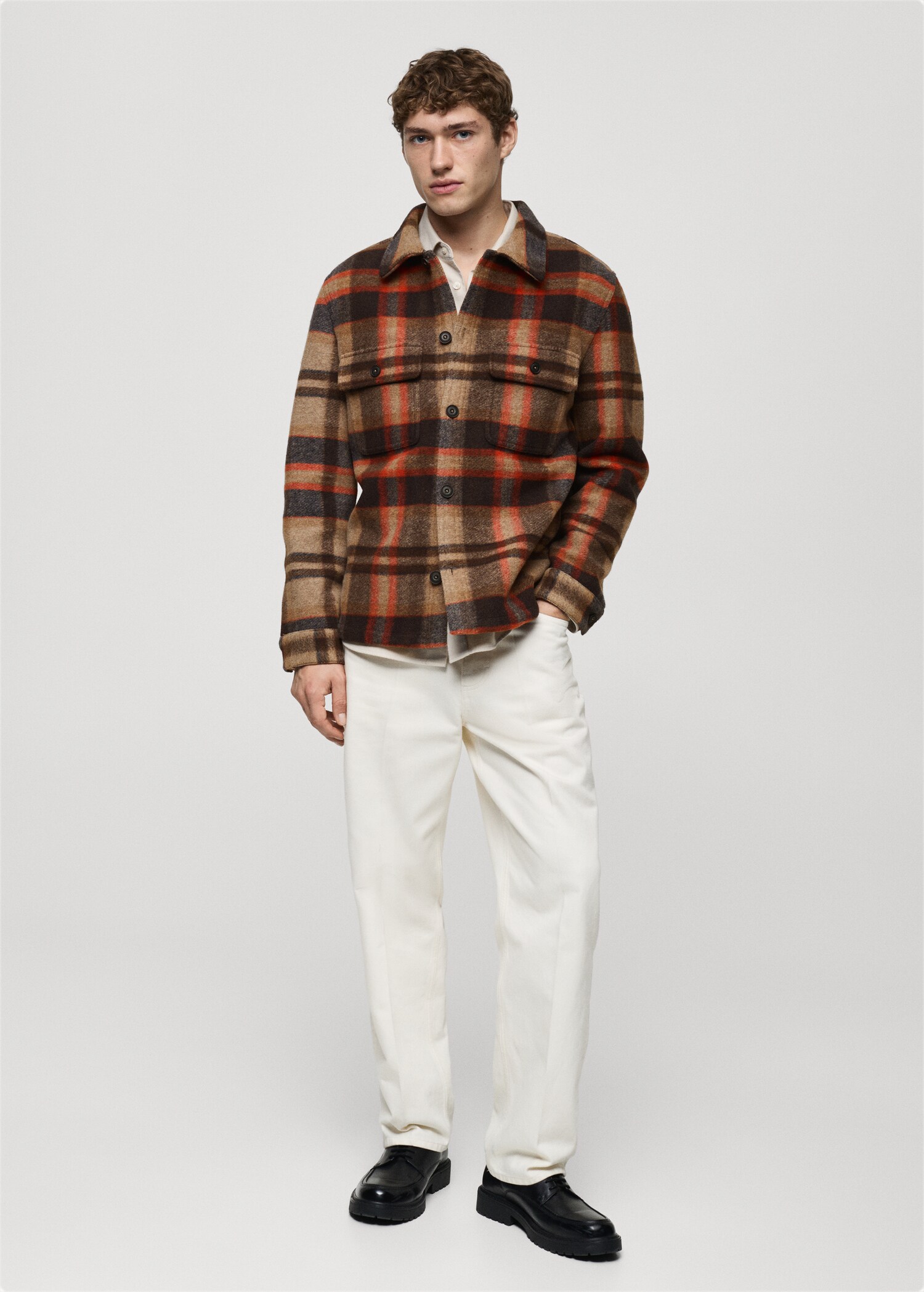 Kariertes Flanell-Overshirt - Allgemeine Ansicht