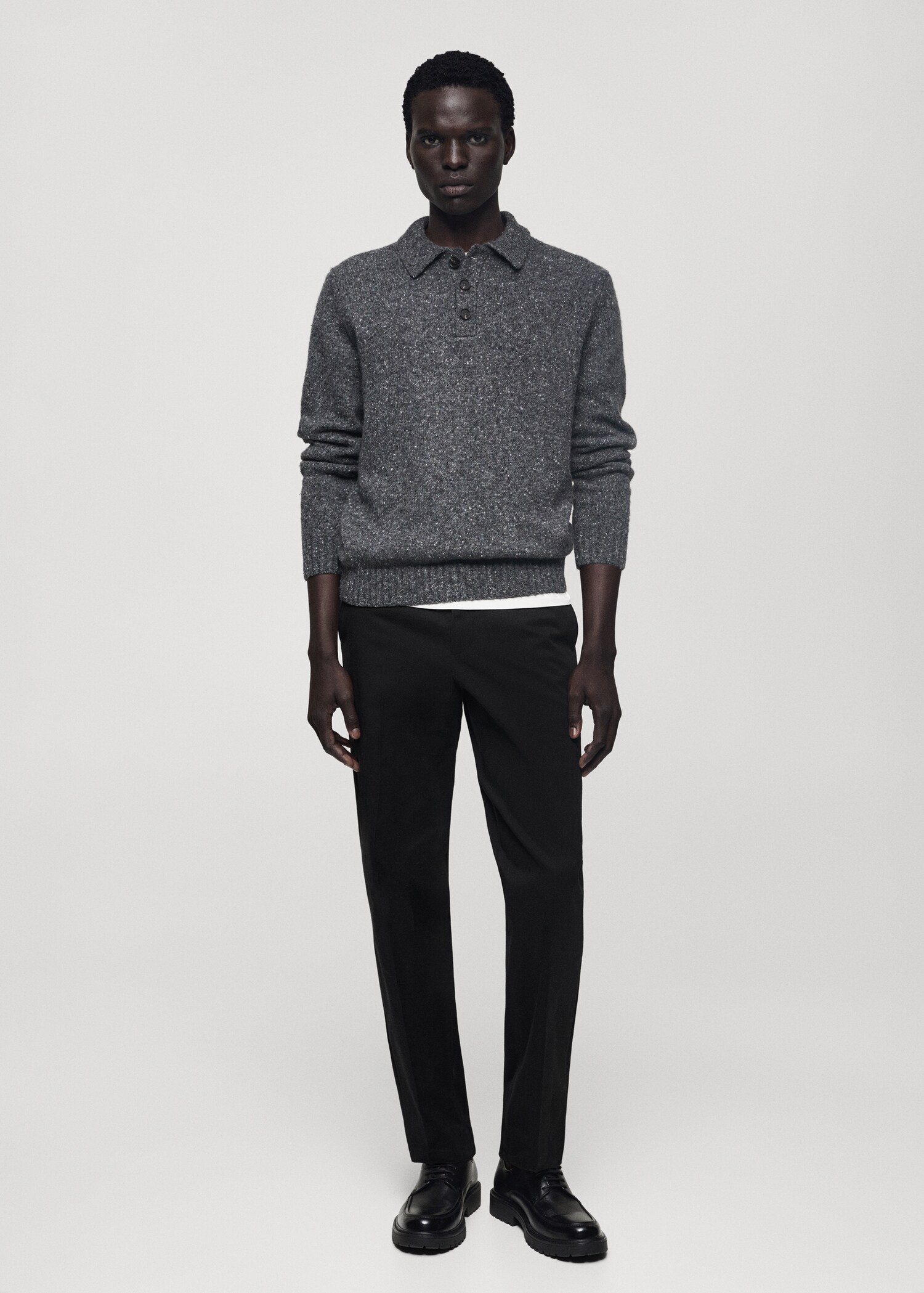 Pantalón algodón straight-fit cordón - Plano general